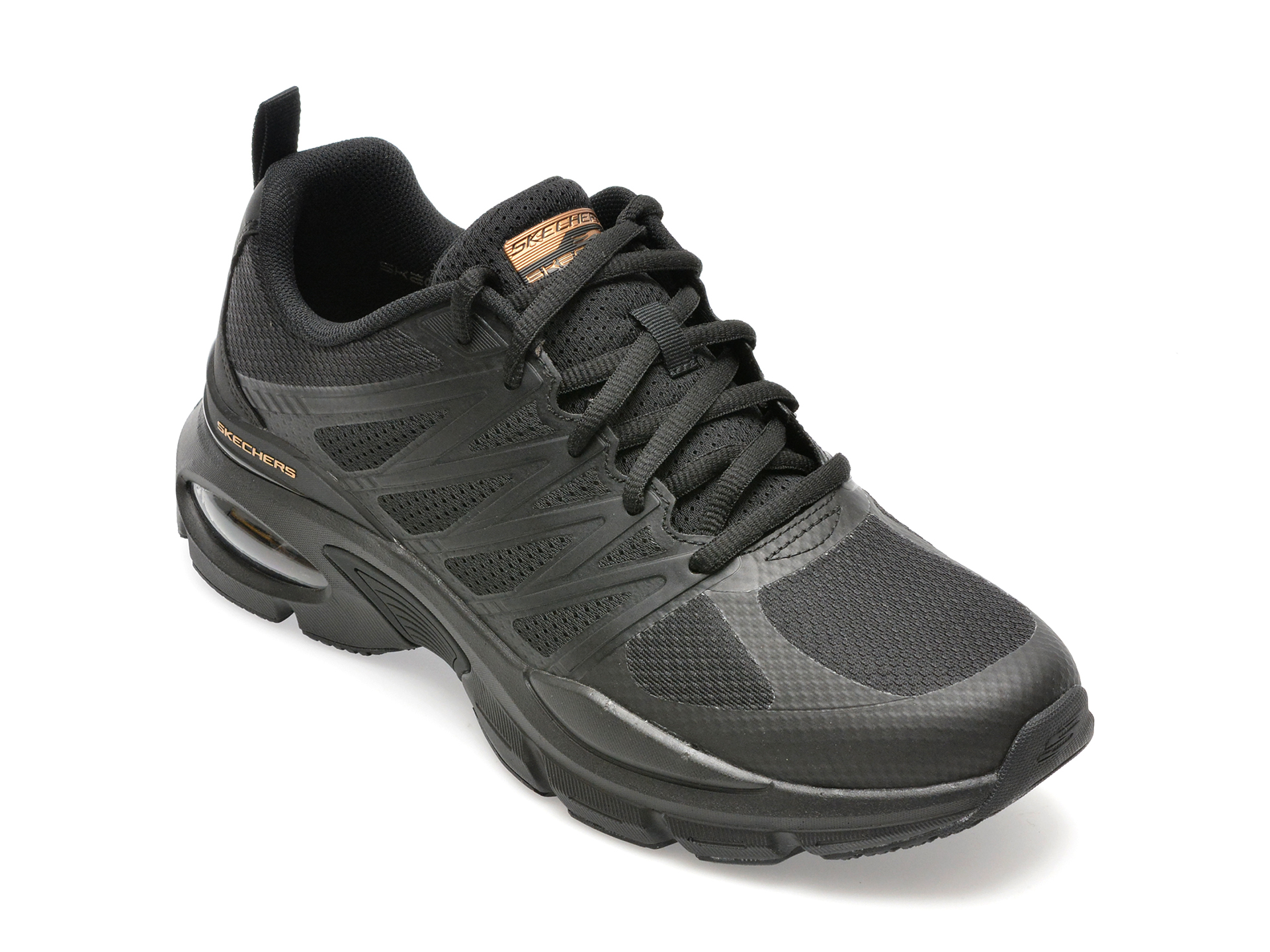 Pantofi sport SKECHERS negri, SKECH-AIR VENTURA, din material textil Pantofi sport SKECHERS negri, SKECH-AIR VENTURA, din material textil