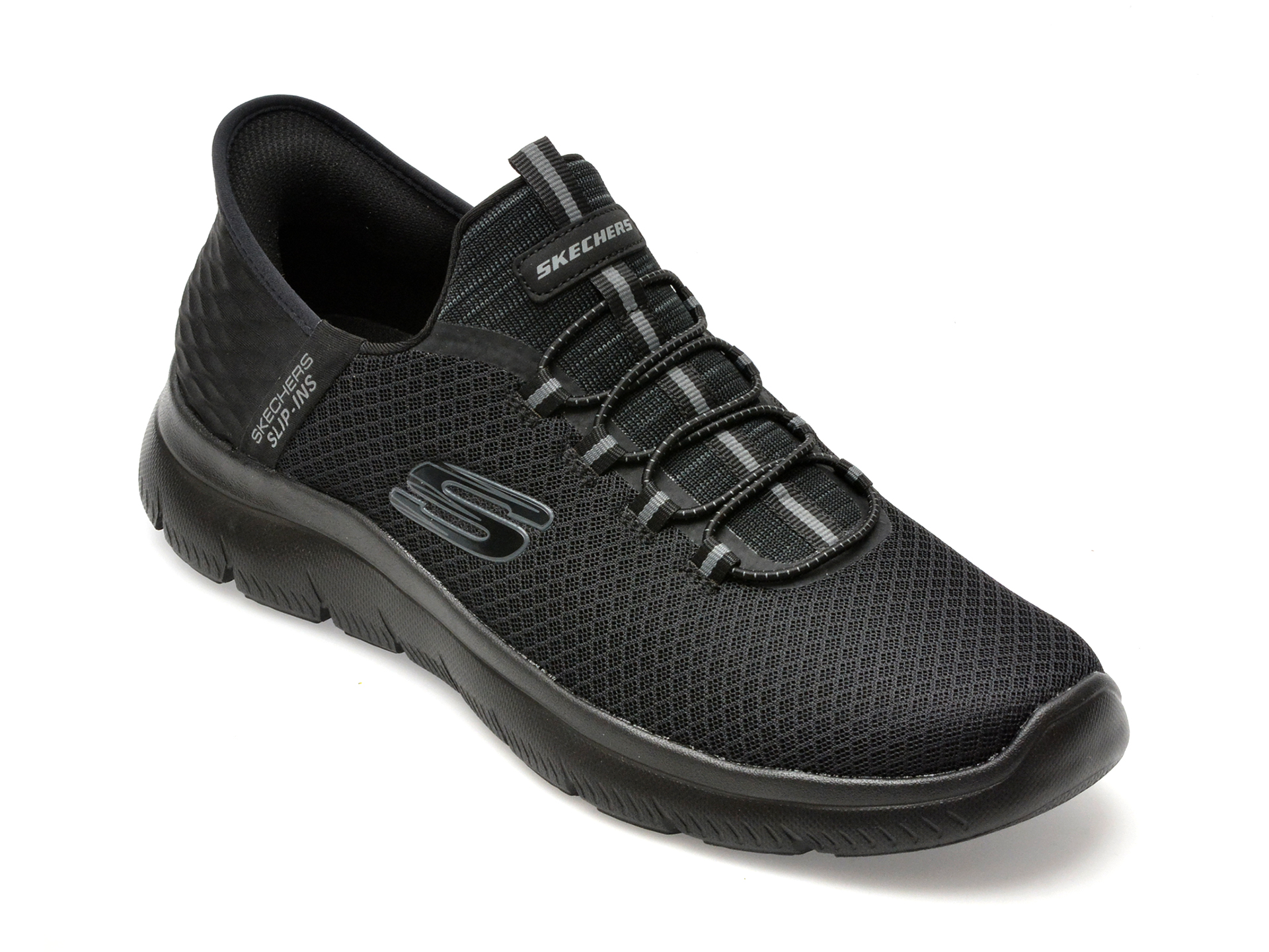 Pantofi sport SKECHERS negri, SUMMITS, din material textil Pantofi sport SKECHERS negri, SUMMITS, din material textil