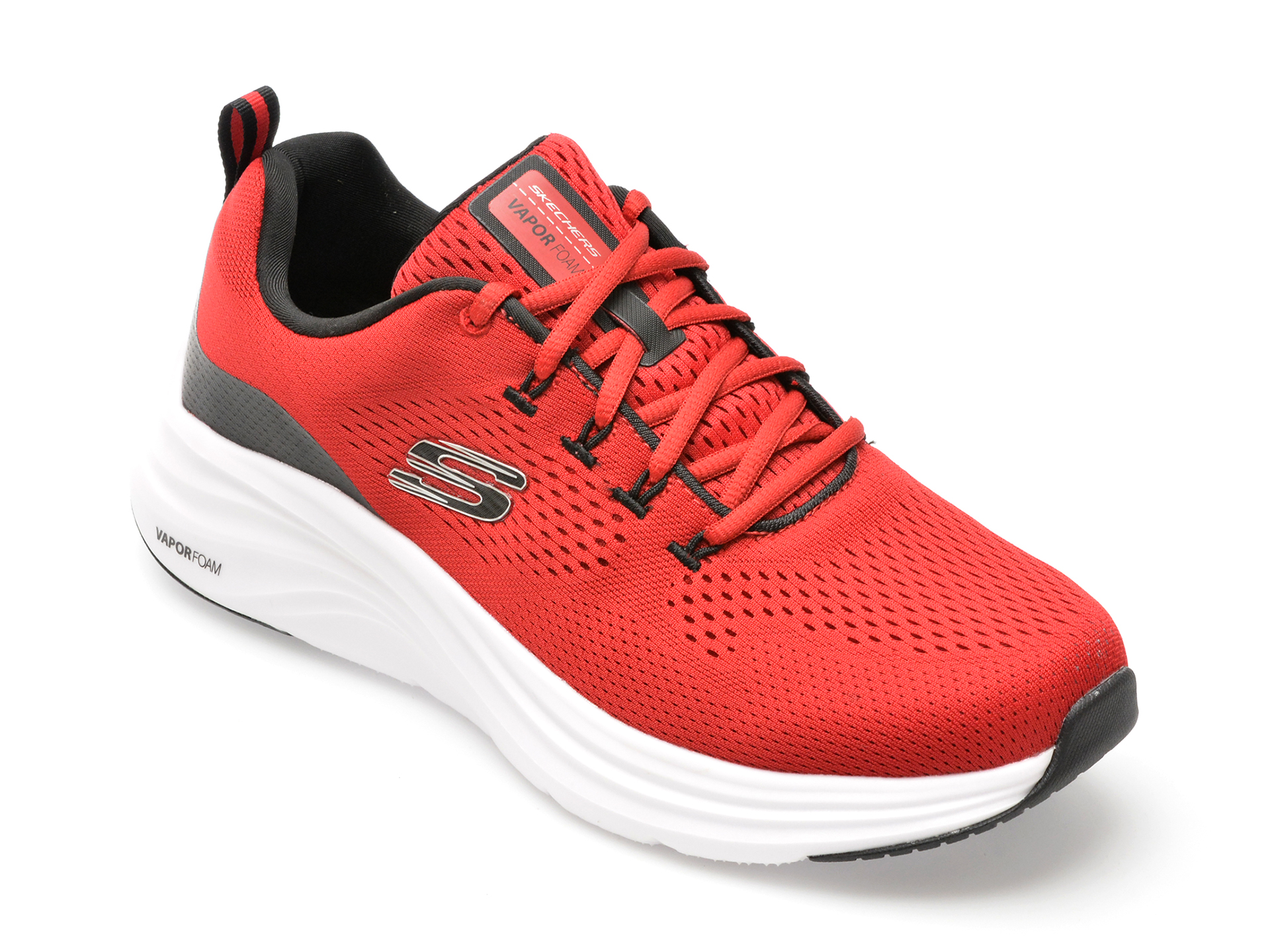 Pantofi sport SKECHERS rosii, VAPOR FOAM, din piele ecologica Pantofi sport SKECHERS rosii, VAPOR FOAM, din piele ecologica