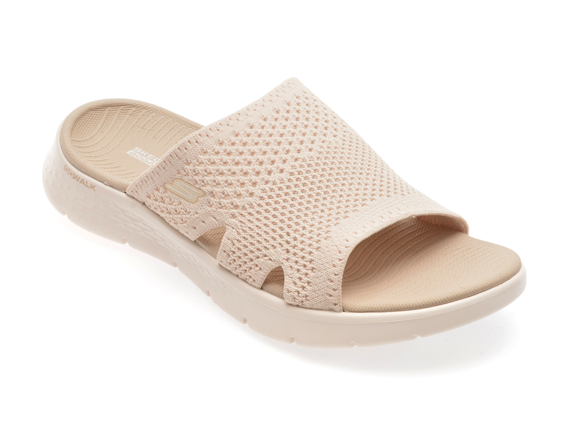 Papuci casual SKECHERS bej, 141425, din material textil Papuci casual SKECHERS bej, 141425, din material textil
