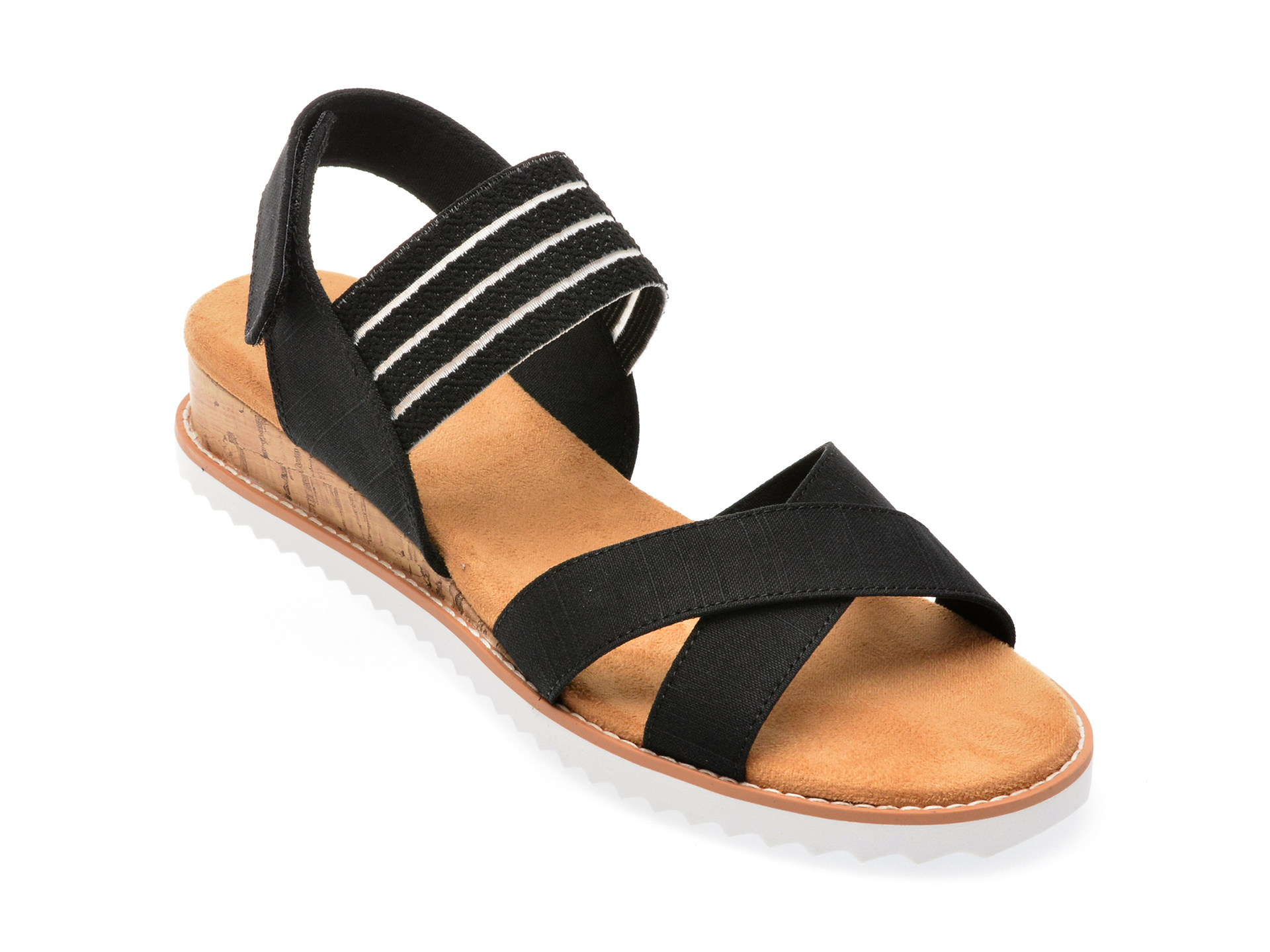 Sandale casual SKECHERS negre, 114130, din material textil Sandale casual SKECHERS negre, 114130, din material textil