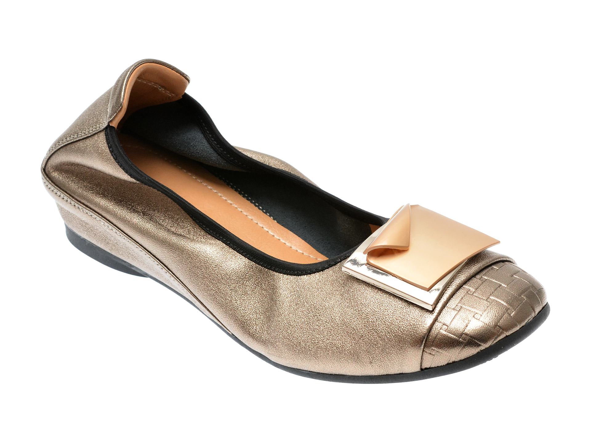 Balerini casual IMAGE bronz, 1361980, din piele naturala Balerini casual IMAGE bronz, 1361980, din piele naturala