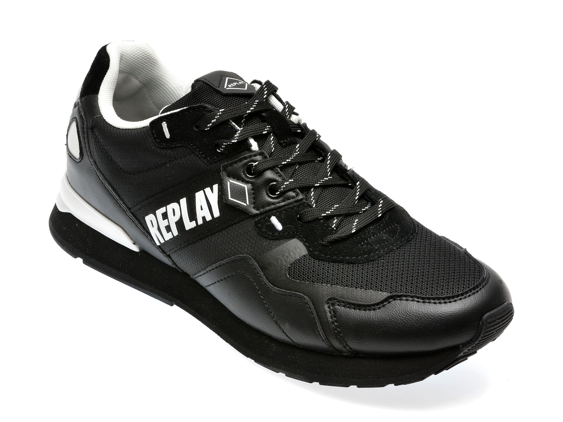 Pantofi sport REPLAY negri, MS1D53T, din material textil Pantofi sport REPLAY negri, MS1D53T, din material textil