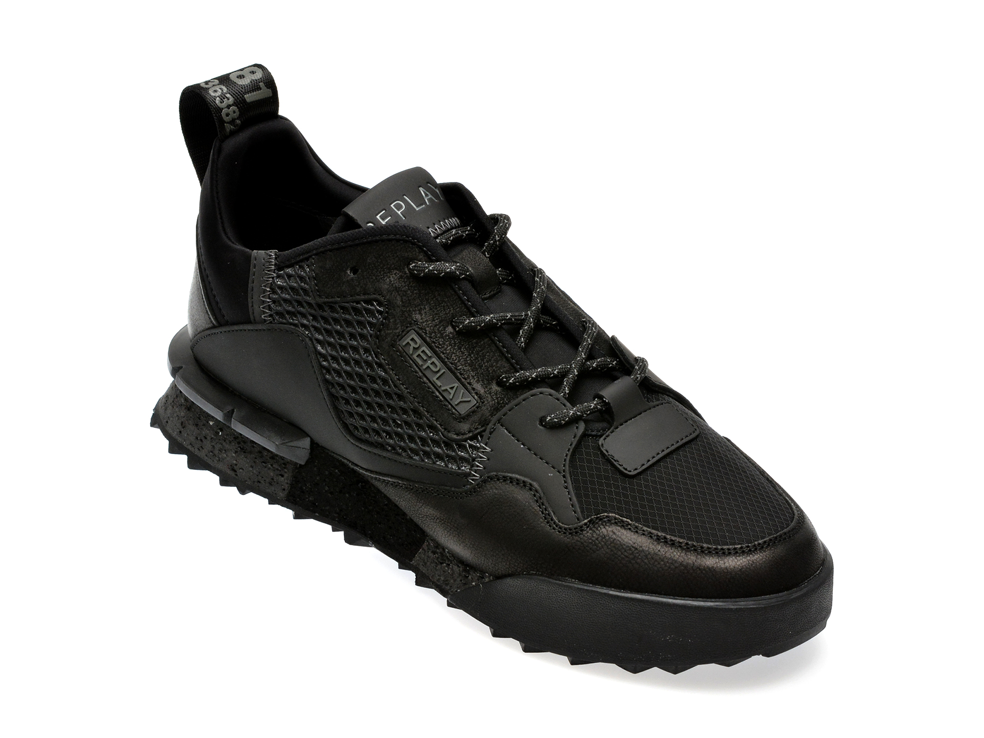 Pantofi sport REPLAY negri, MS1P40L, din piele naturala Pantofi sport REPLAY negri, MS1P40L, din piele naturala
