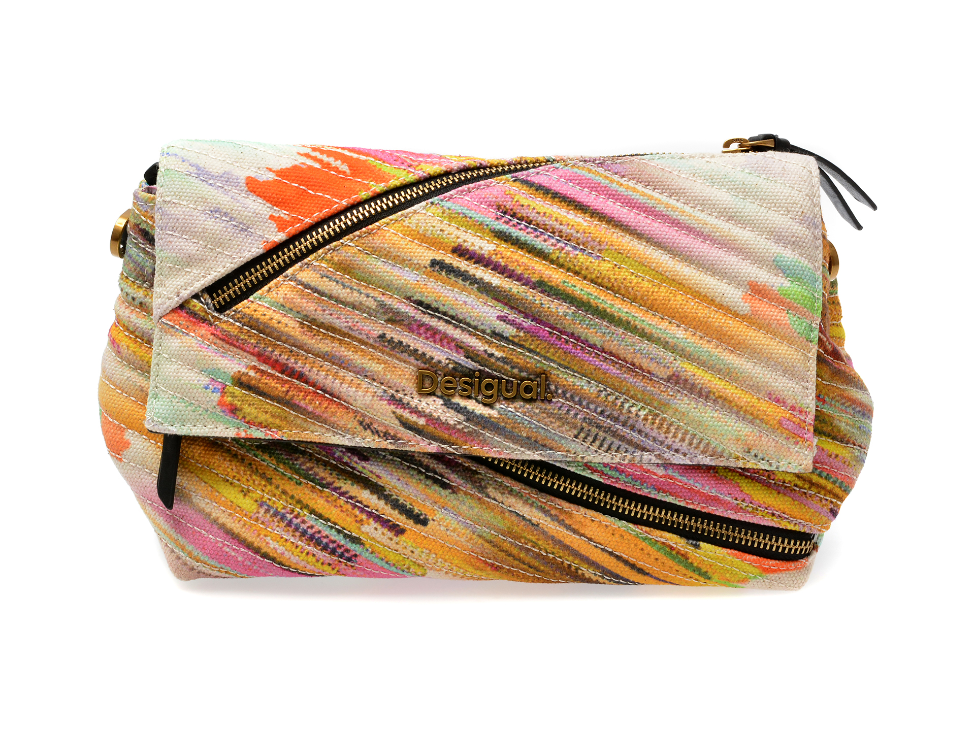 Poseta DESIGUAL multicolor, SAXA04, din material textil Poseta DESIGUAL multicolor, SAXA04, din material textil