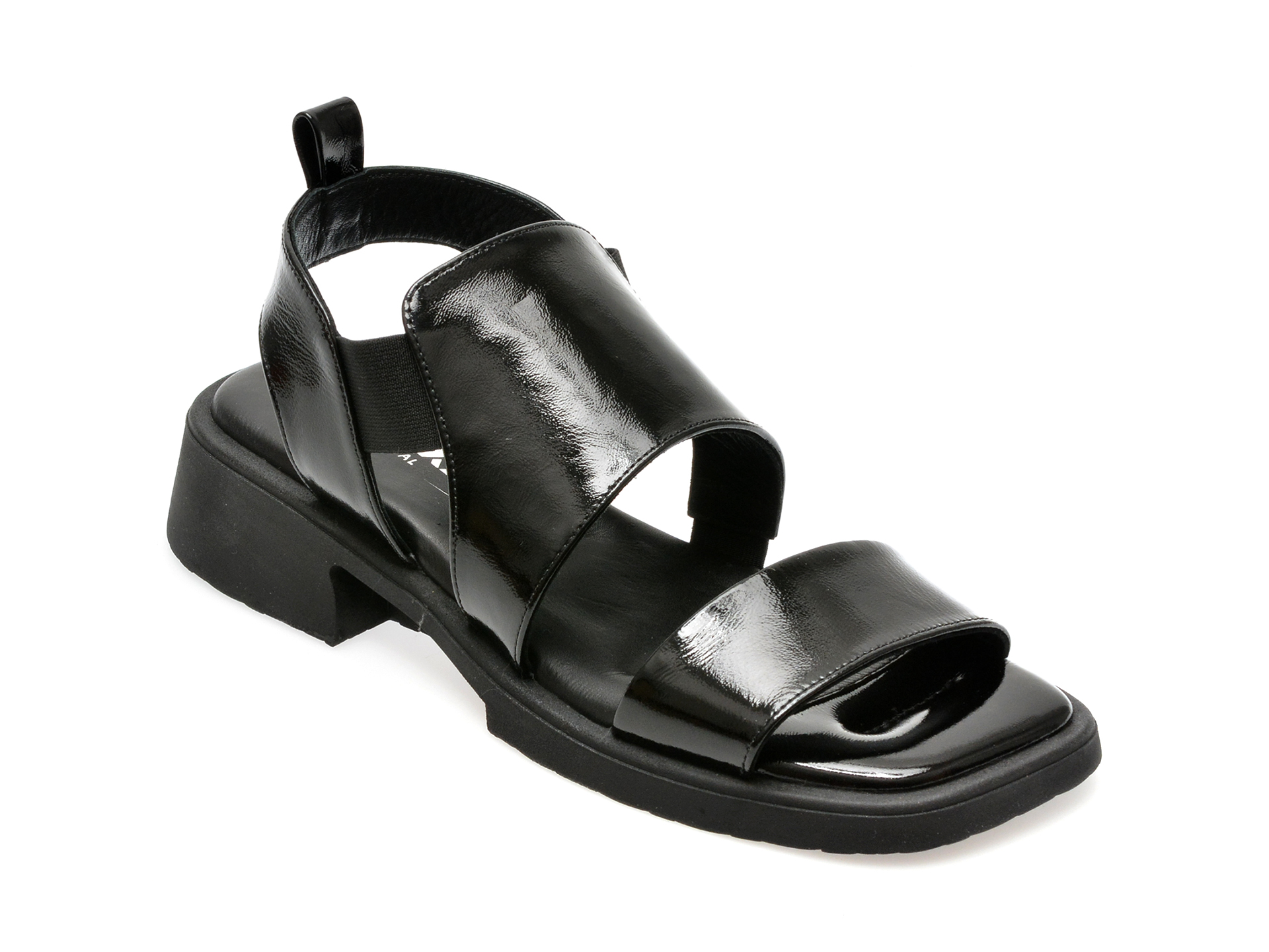 Sandale casual GRYXX negre, 96770, din piele naturala lacuita Sandale casual GRYXX negre, 96770, din piele naturala lacuita