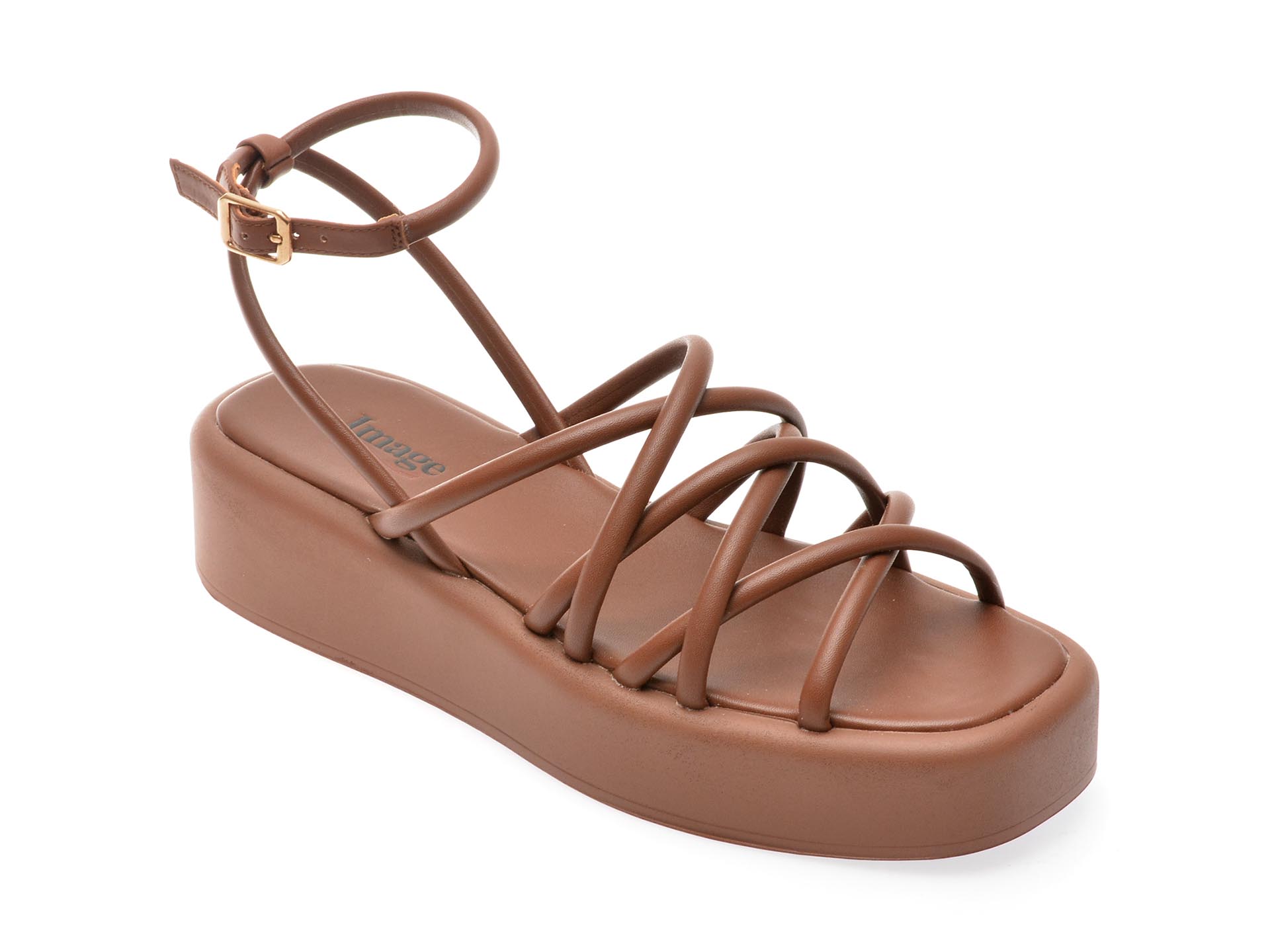 Sandale casual IMAGE maro, 6892319, din piele ecologica Sandale casual IMAGE maro, 6892319, din piele ecologica