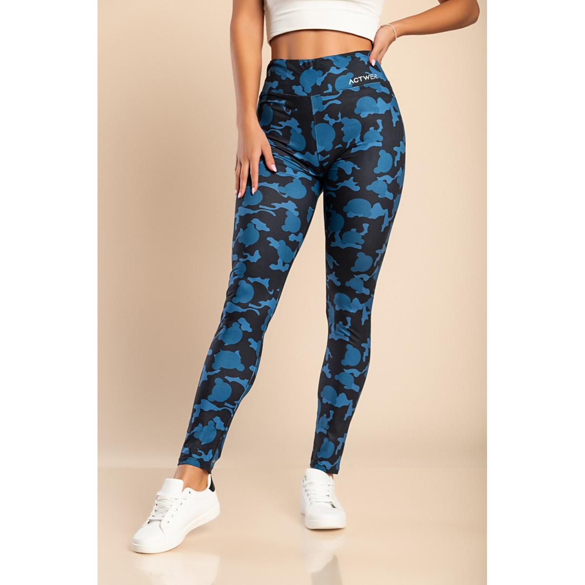 Jambiere Sport Super-Elastice „Actwerâ€, Negru Și Albastru ÃŽnchis Jambiere Sport Super-Elastice „Actwerâ€, Negru Și Albastru ÃŽnchis