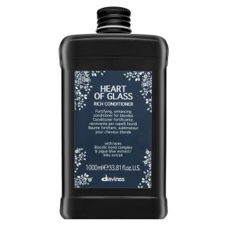 Davines Heart Of Glass Rich Conditioner balsam pentru întărire pentru păr blond 1000 ml Davines Heart Of Glass Rich Conditioner balsam pentru întărire pentru păr blond 1000 ml