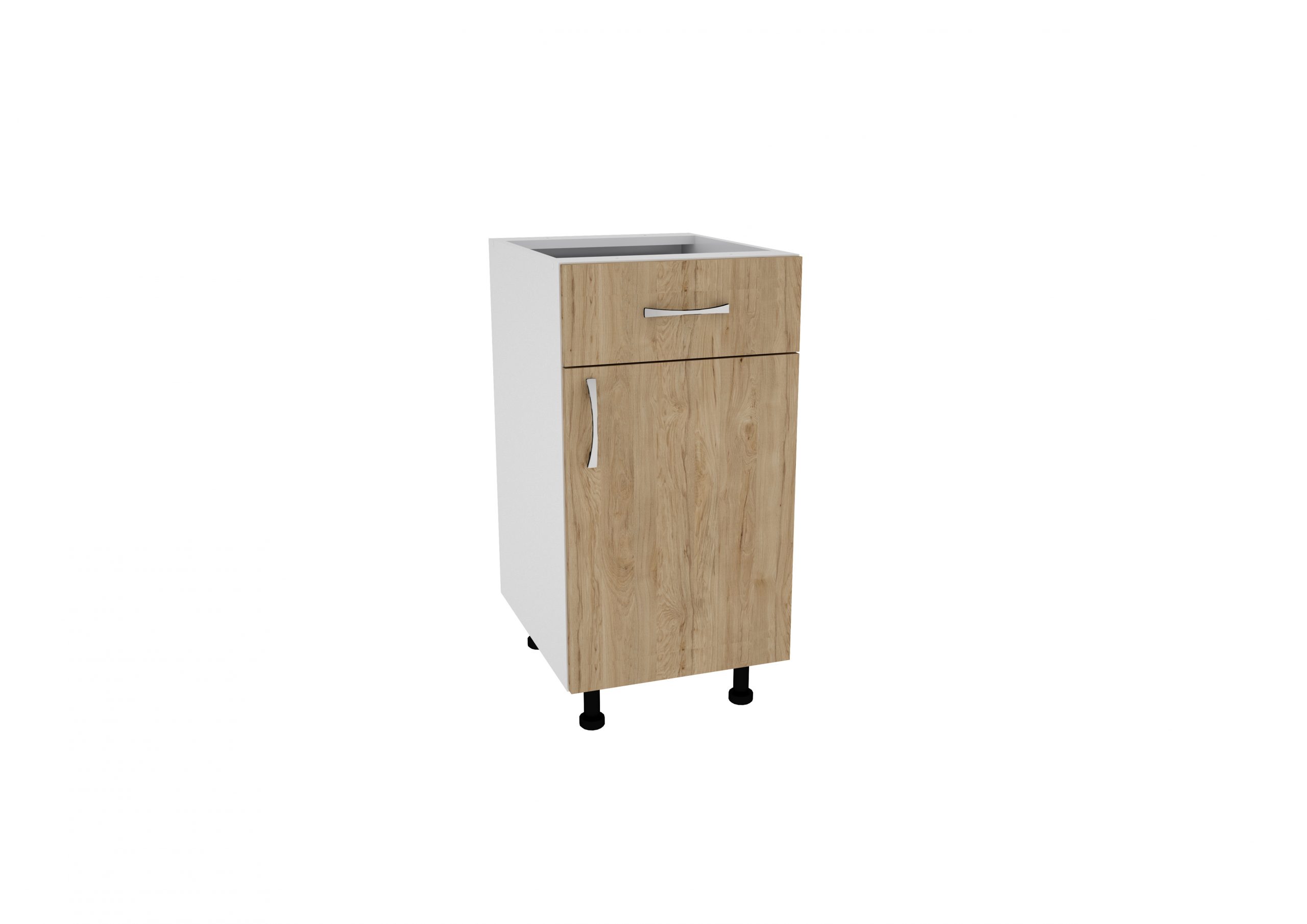 Corp Baza Karo, 1 Sertar, 1 Usa, Lemn Natural/Alb, 40 x 50 x 80 cm Corp Baza Karo, 1 Sertar, 1 Usa, Lemn Natural/Alb, 40 x 50 x 80 cm