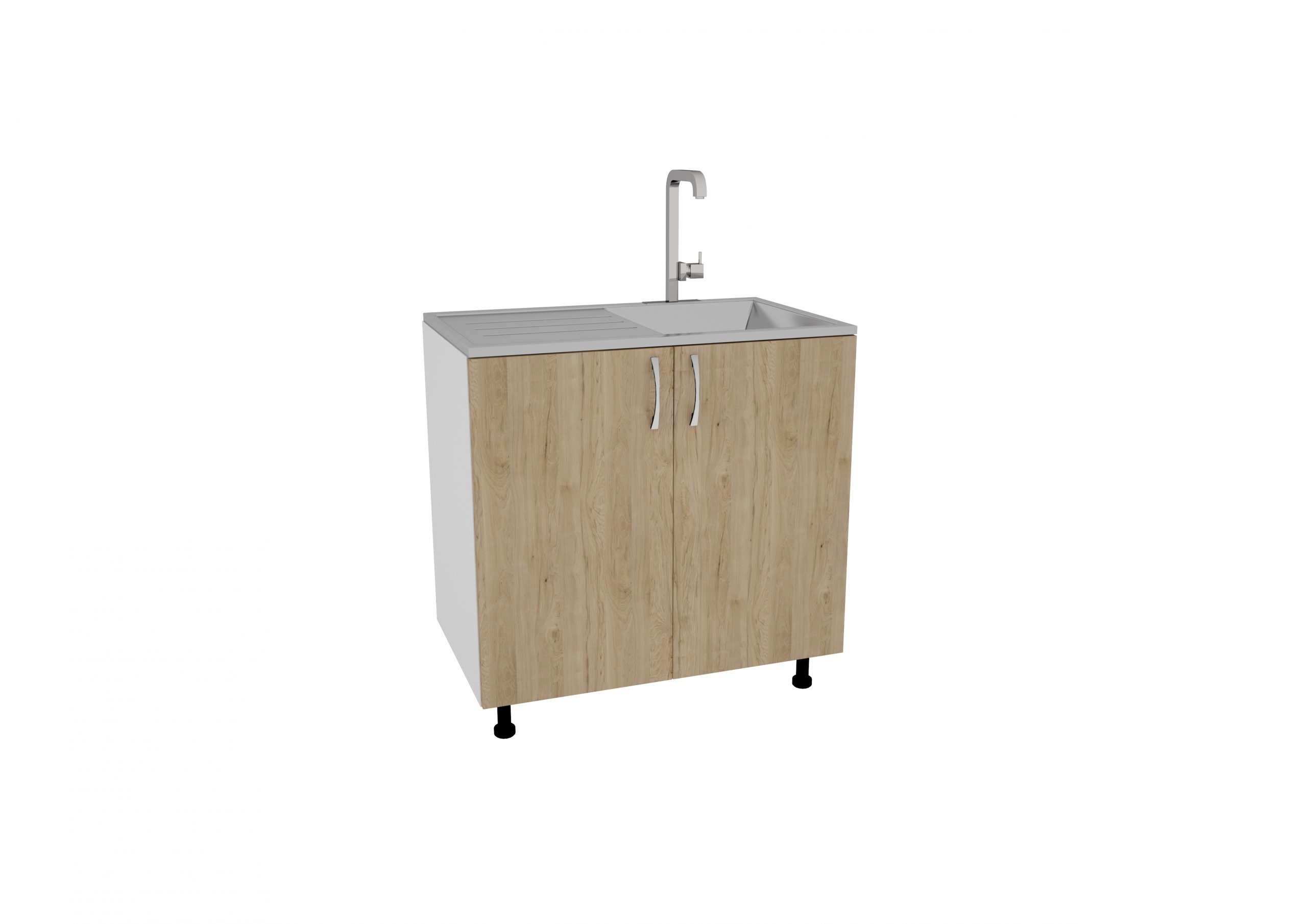 Corp Masca Chiuveta Karo, 2 Usi, Lemn Natural/Alb, 80 x 50 x 80 cm Corp Masca Chiuveta Karo, 2 Usi, Lemn Natural/Alb, 80 x 50 x 80 cm