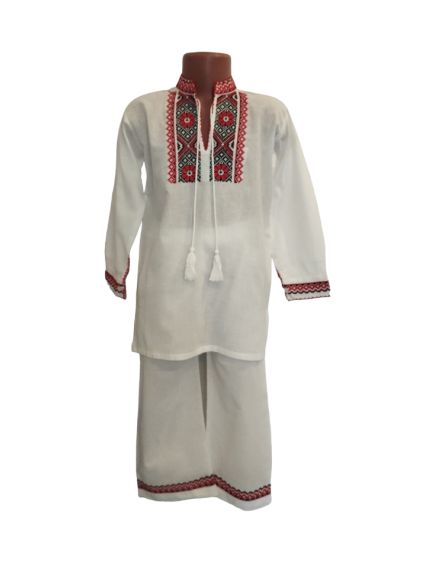 Compleu 2 piese Engros pentru baieti, cu model traditional, port popular Compleu 2 piese Engros pentru baieti, cu model traditional, port popular