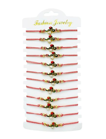 Pachet Avantajos Engros, Bratari Martisor cu snur reglabil, modele combinate, 12buc/set Pachet Avantajos Engros, Bratari Martisor cu snur reglabil, modele combinate, 12buc/set