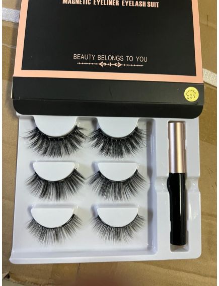 Set 3 Perechi de Gene Magnetice Engross, cu Eyeliner Magnetic, 3 marimi diferite, cod 01 Set 3 Perechi de Gene Magnetice Engross, cu Eyeliner Magnetic, 3 marimi diferite, cod 01