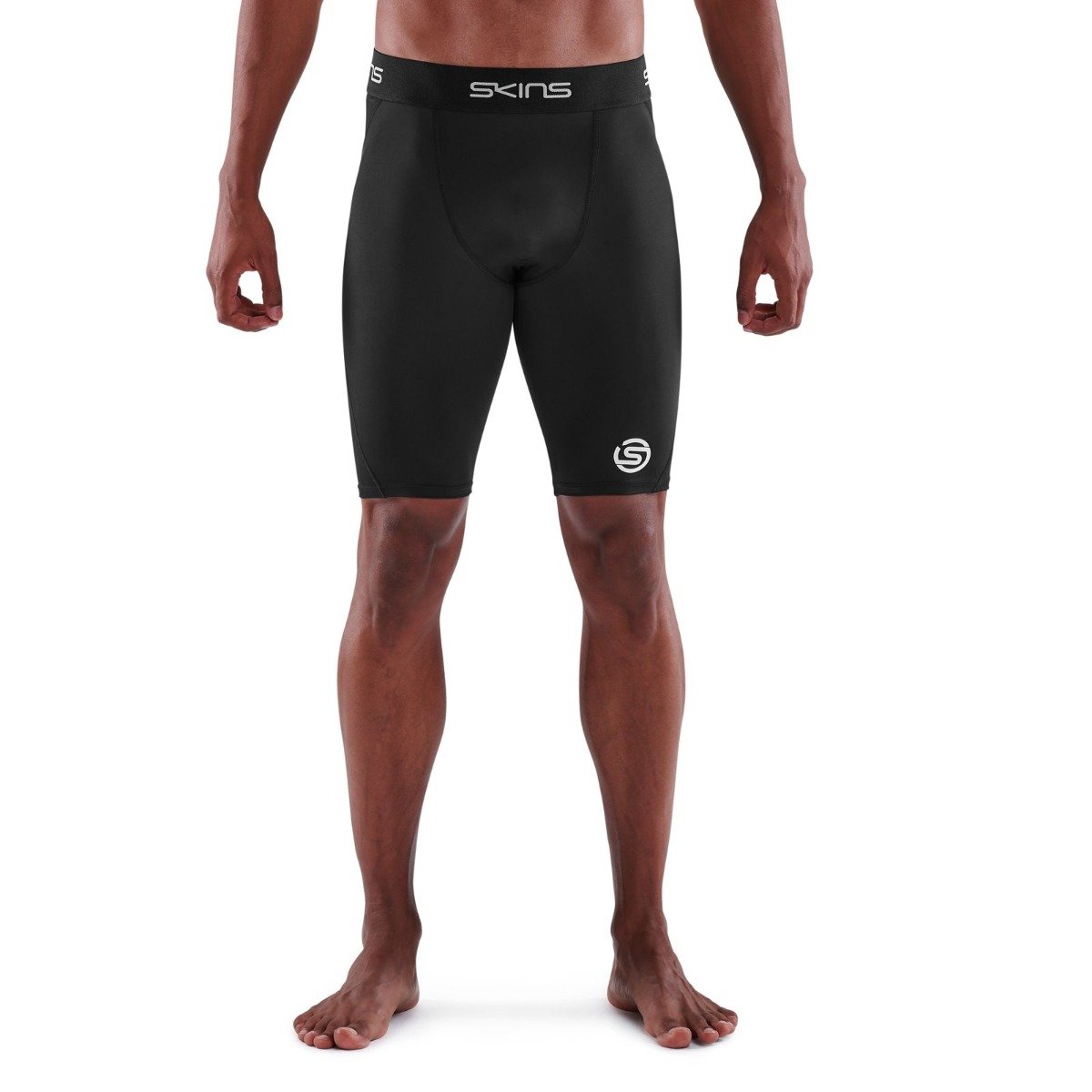 Pantaloni scurți de compresie Series-1 Half Tights Black - SKINS Pantaloni scurți de compresie Series-1 Half Tights Black - SKINS