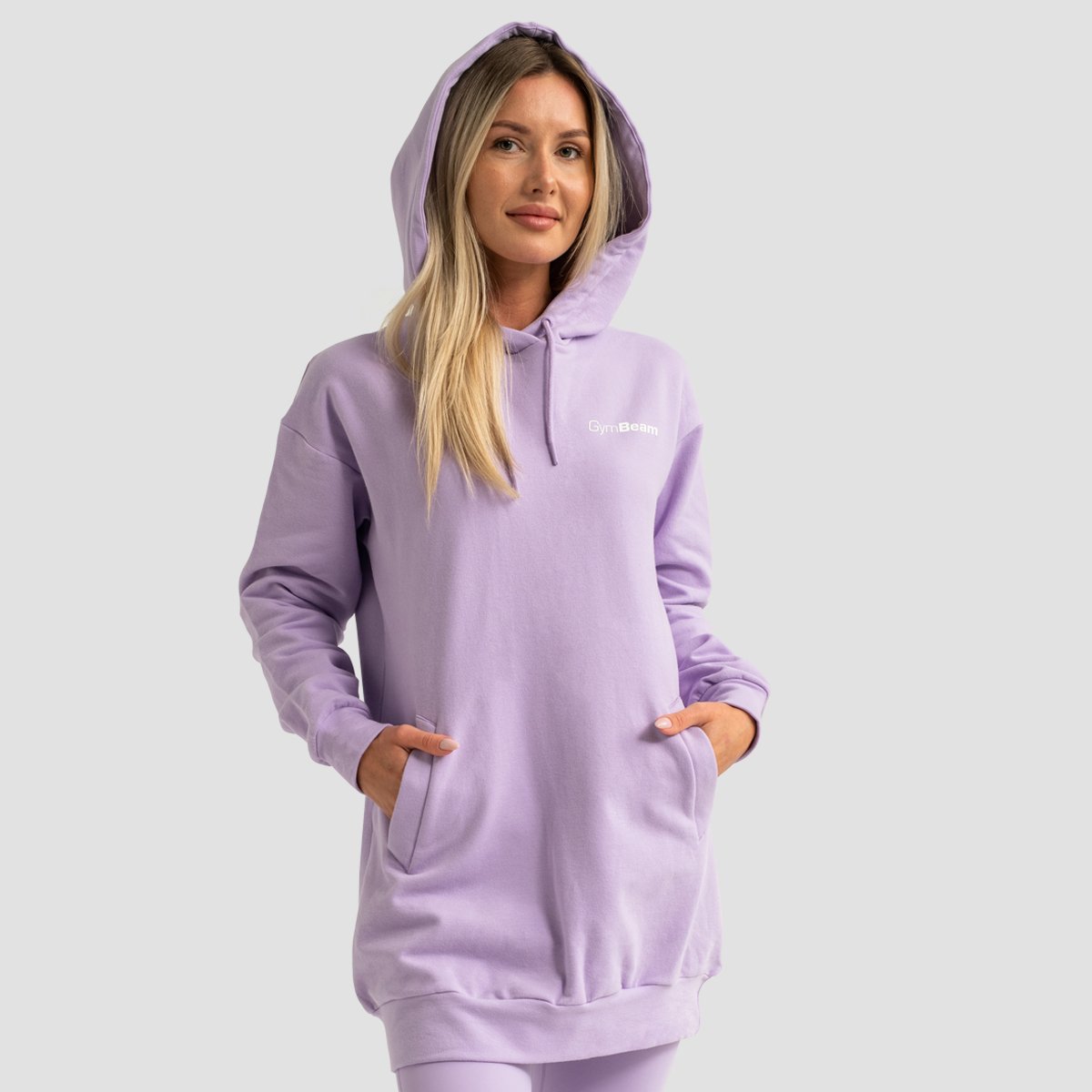 Hanorac pentru femei Limitless Longline Lavender - GymBeam Hanorac pentru femei Limitless Longline Lavender - GymBeam