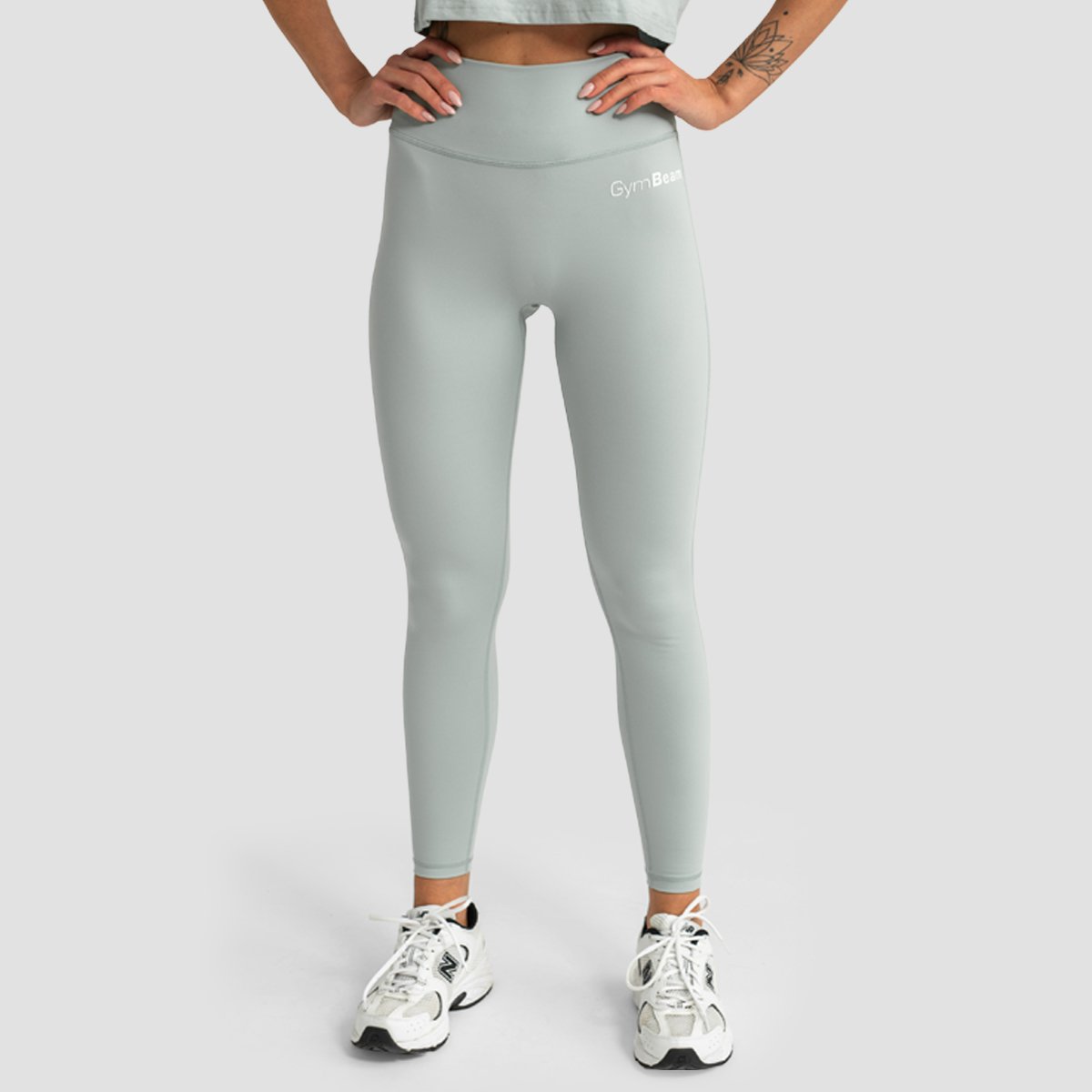 Colanți pentru femei High-waist Limitless Eucalypt - GymBeam Colanți pentru femei High-waist Limitless Eucalypt - GymBeam