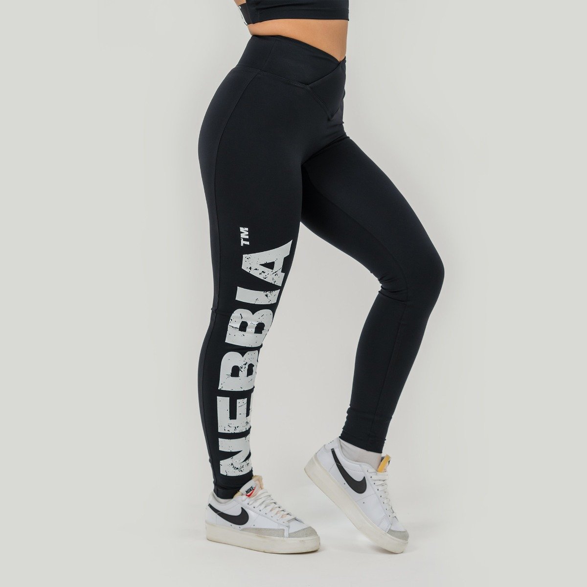 Colanți pentru femei High Waist Glute Check Black - NEBBIA Colanți pentru femei High Waist Glute Check Black - NEBBIA