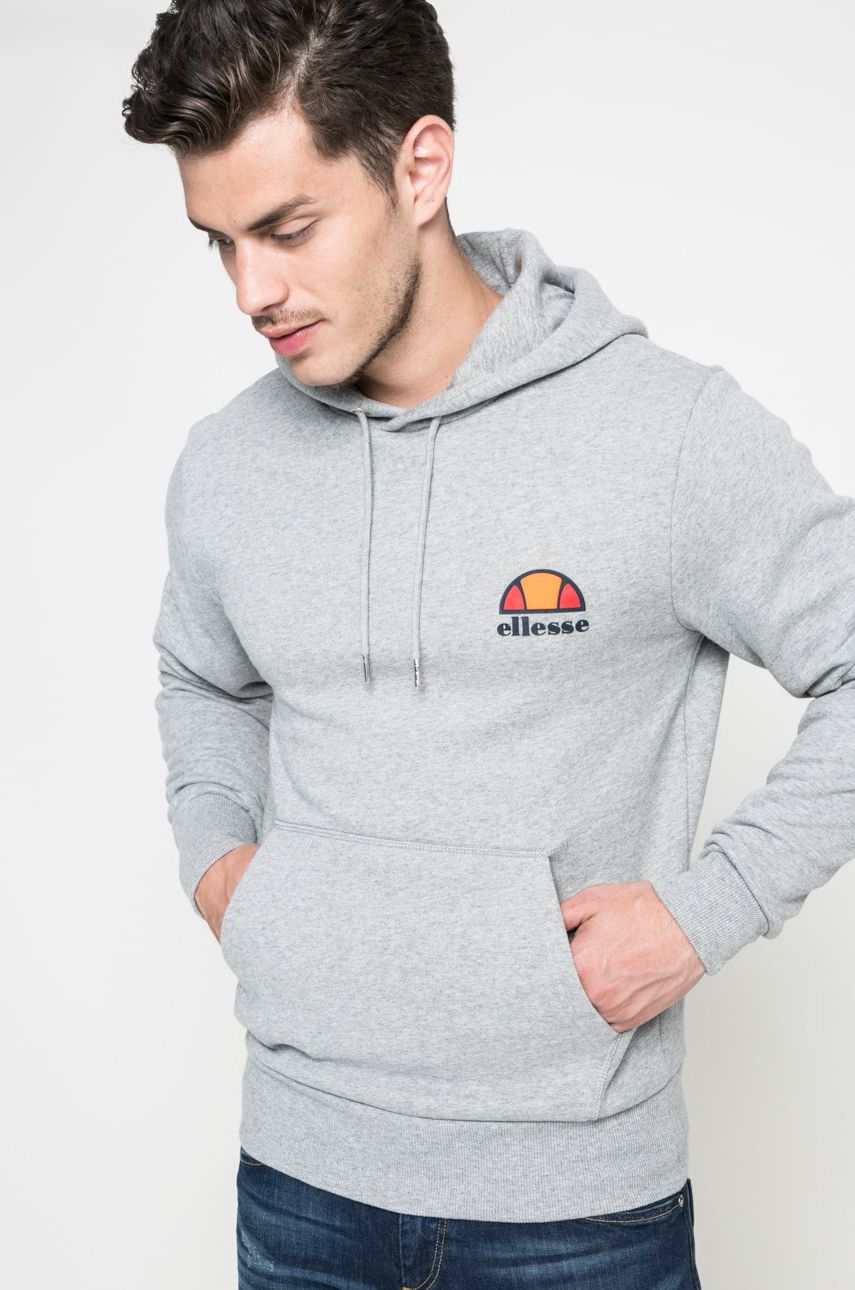Ellesse bluză barbati, culoarea gri, cu glugă, cu imprimeu shs02216-athlGREY Ellesse bluză barbati, culoarea gri, cu glugă, cu imprimeu shs02216-athlGREY