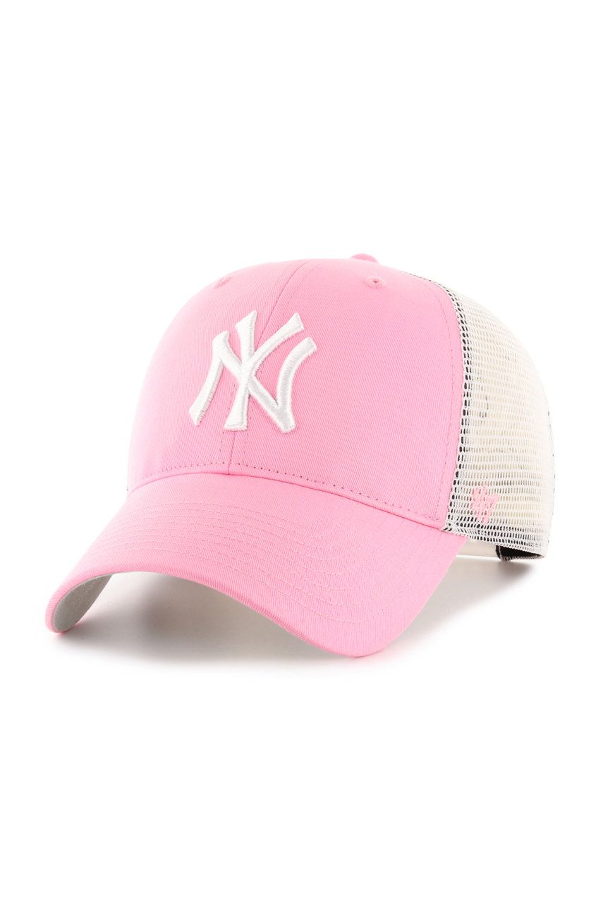 47brand șapcă MLB New York Yankees culoarea roz, cu imprimeu B-BRANS17CTP-RSA 47brand șapcă MLB New York Yankees culoarea roz, cu imprimeu B-BRANS17CTP-RSA