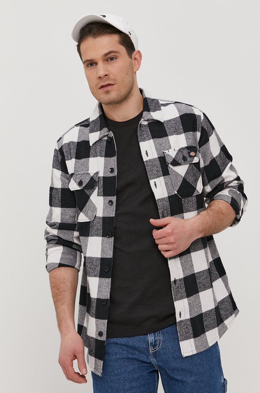 Dickies cămașă bărbați, culoarea negru, cu guler clasic, regular DK0A4XDZBLK-BLACK Dickies cămașă bărbați, culoarea negru, cu guler clasic, regular DK0A4XDZBLK-BLACK