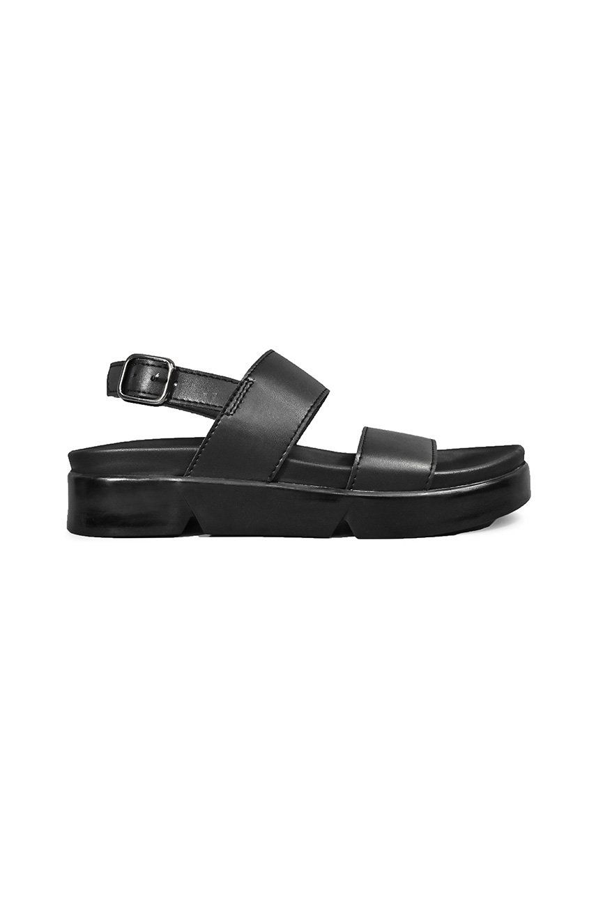 Altercore Sandale CAMILLE femei, culoarea negru, cu platformă Altercore Sandale CAMILLE femei, culoarea negru, cu platformă