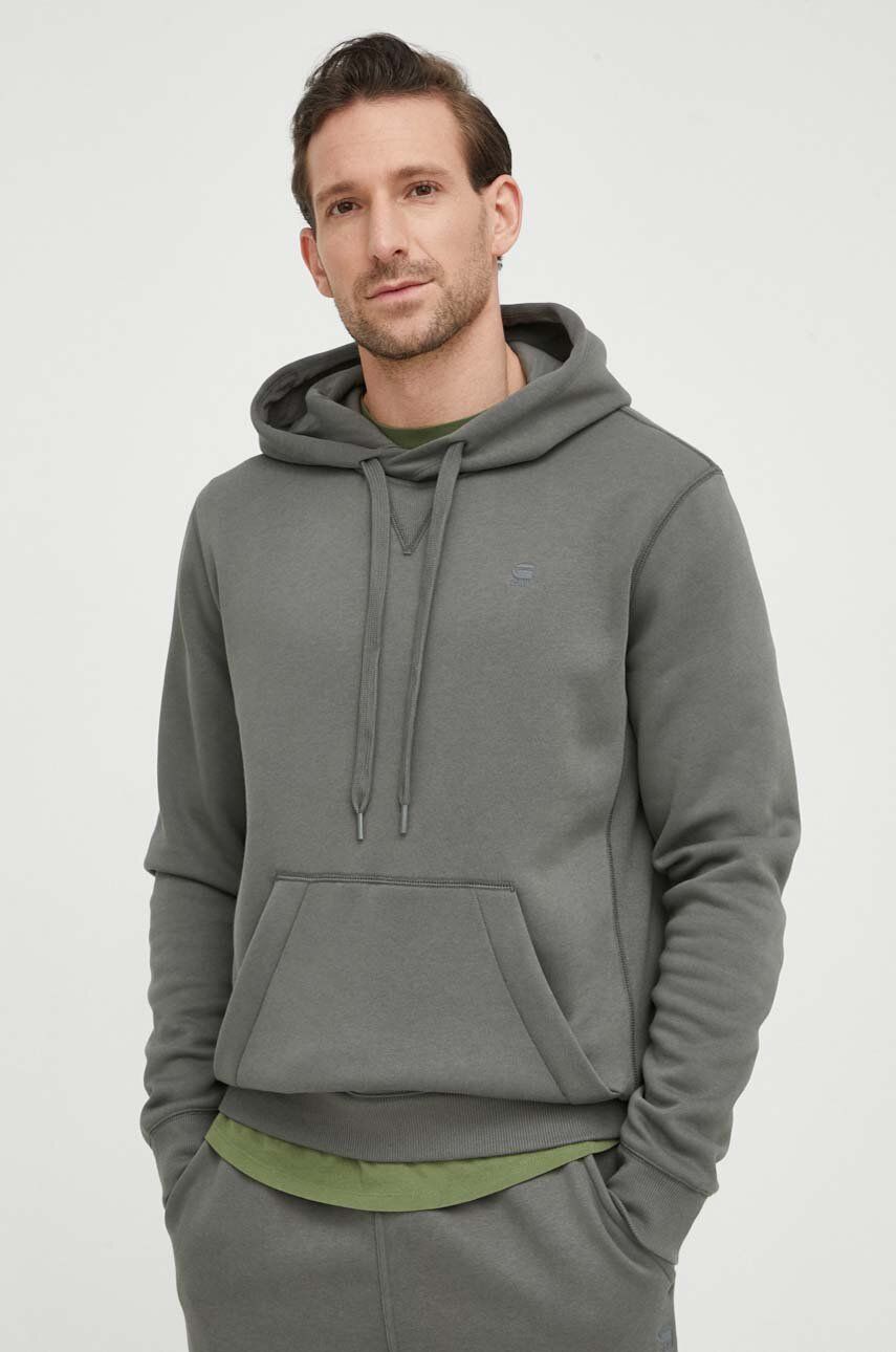 G-Star Raw bluza x Sofi Tukker barbati, culoarea verde, cu glugă, neted G-Star Raw bluza x Sofi Tukker barbati, culoarea verde, cu glugă, neted