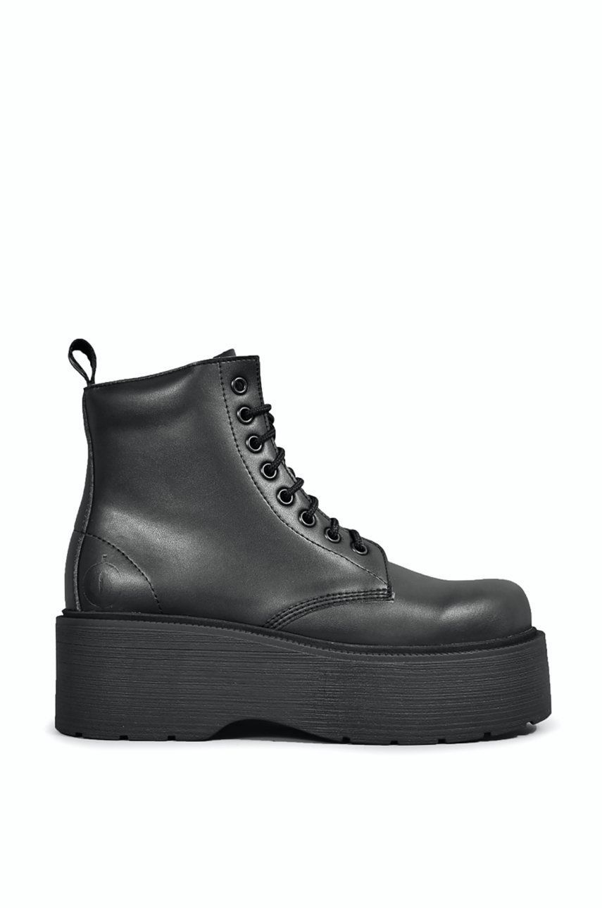 Altercore Botine Adara femei, culoarea negru, cu platformă Altercore Botine Adara femei, culoarea negru, cu platformă