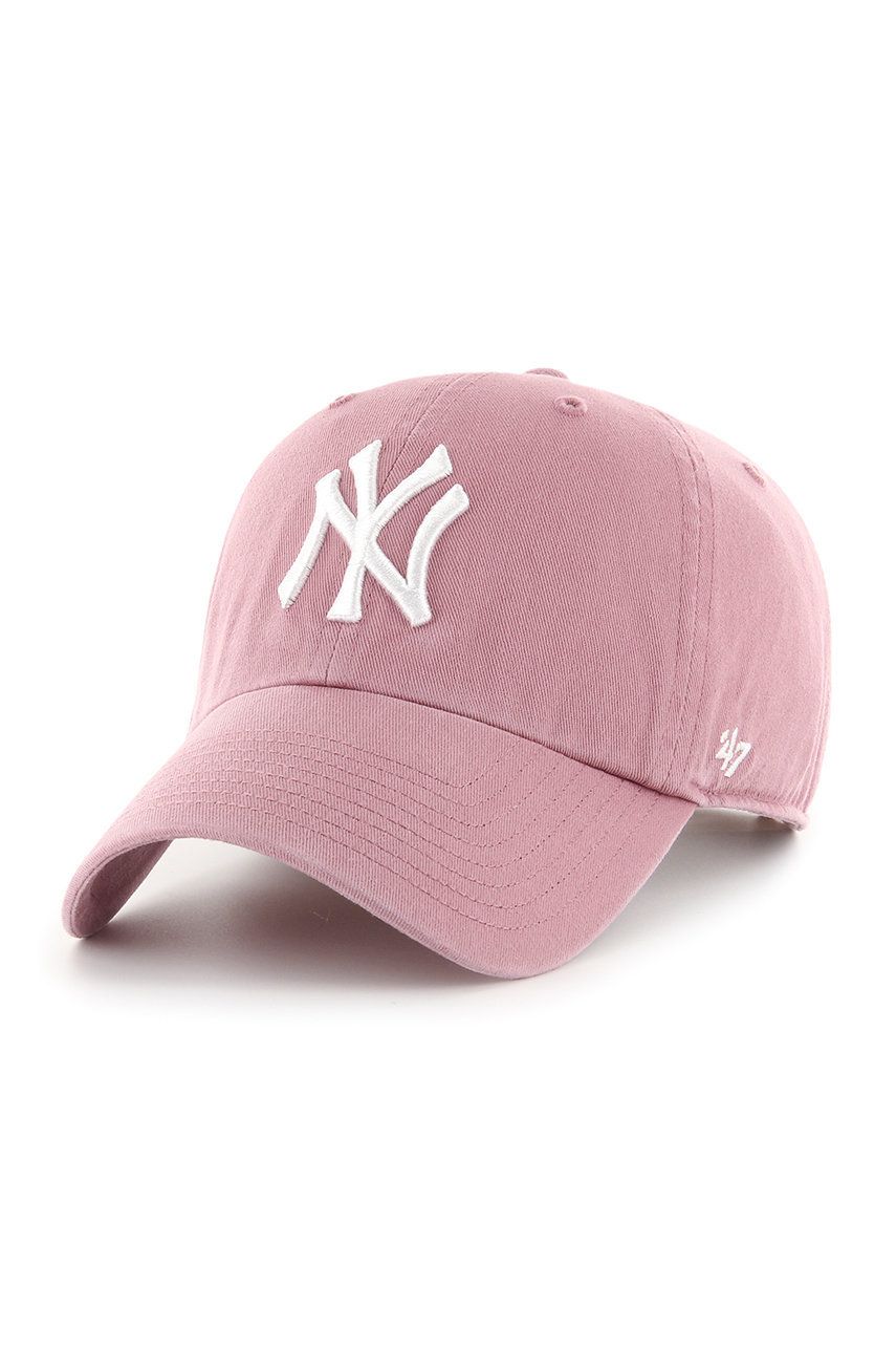 47brand șapcă MLB New York Yankees culoarea roz, cu imprimeu B-NLRGW17GWS-QC 47brand șapcă MLB New York Yankees culoarea roz, cu imprimeu B-NLRGW17GWS-QC