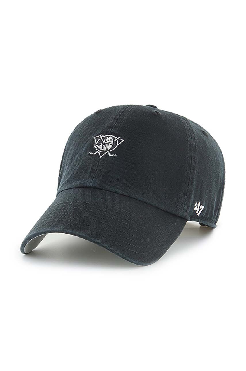 47brand șapcă NHL Anaheim Ducks culoarea negru, cu imprimeu 47brand șapcă NHL Anaheim Ducks culoarea negru, cu imprimeu