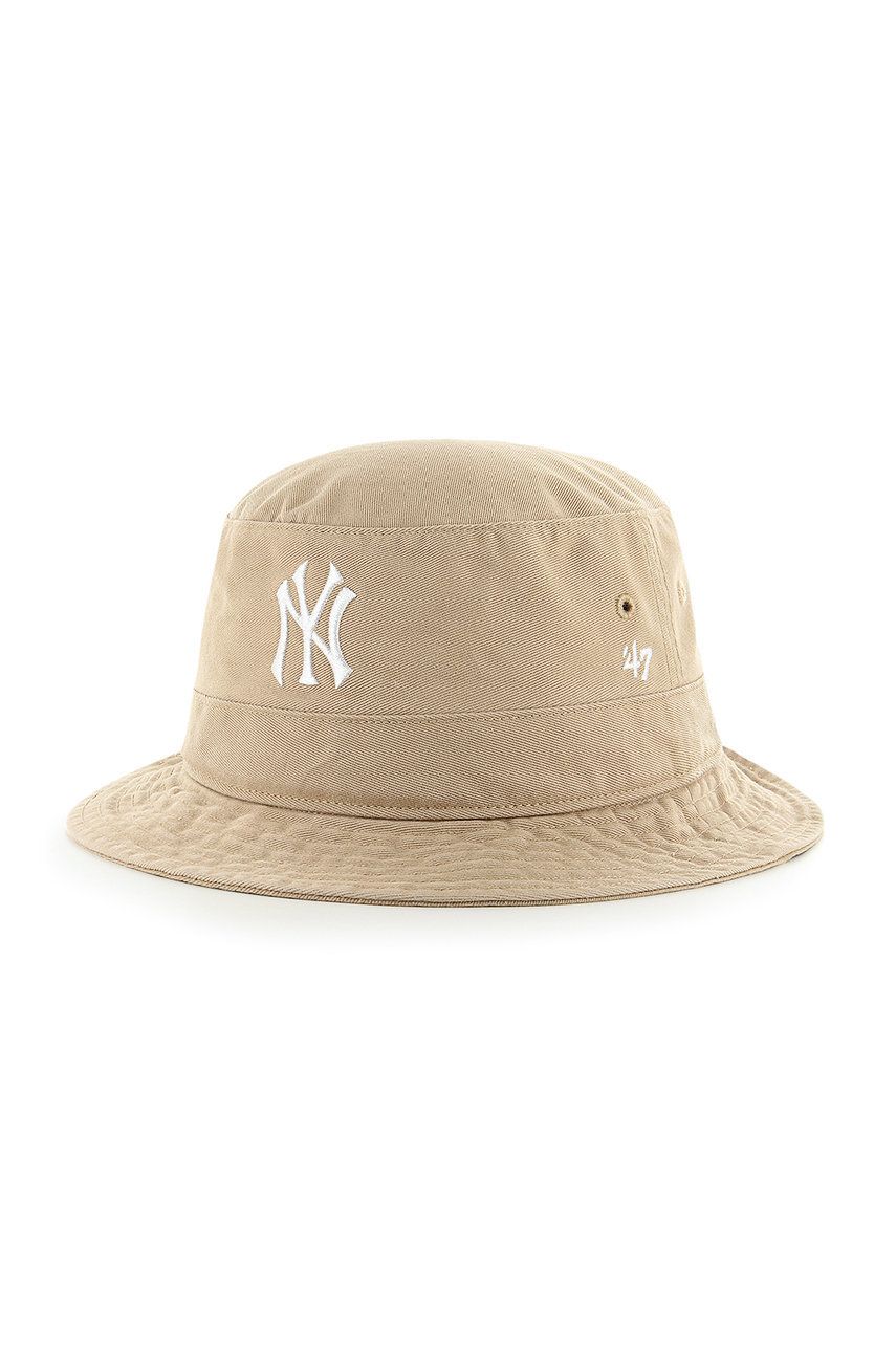 47brand pălărie MLB New York Yankees culoarea galben, bumbac 47brand pălărie MLB New York Yankees culoarea galben, bumbac