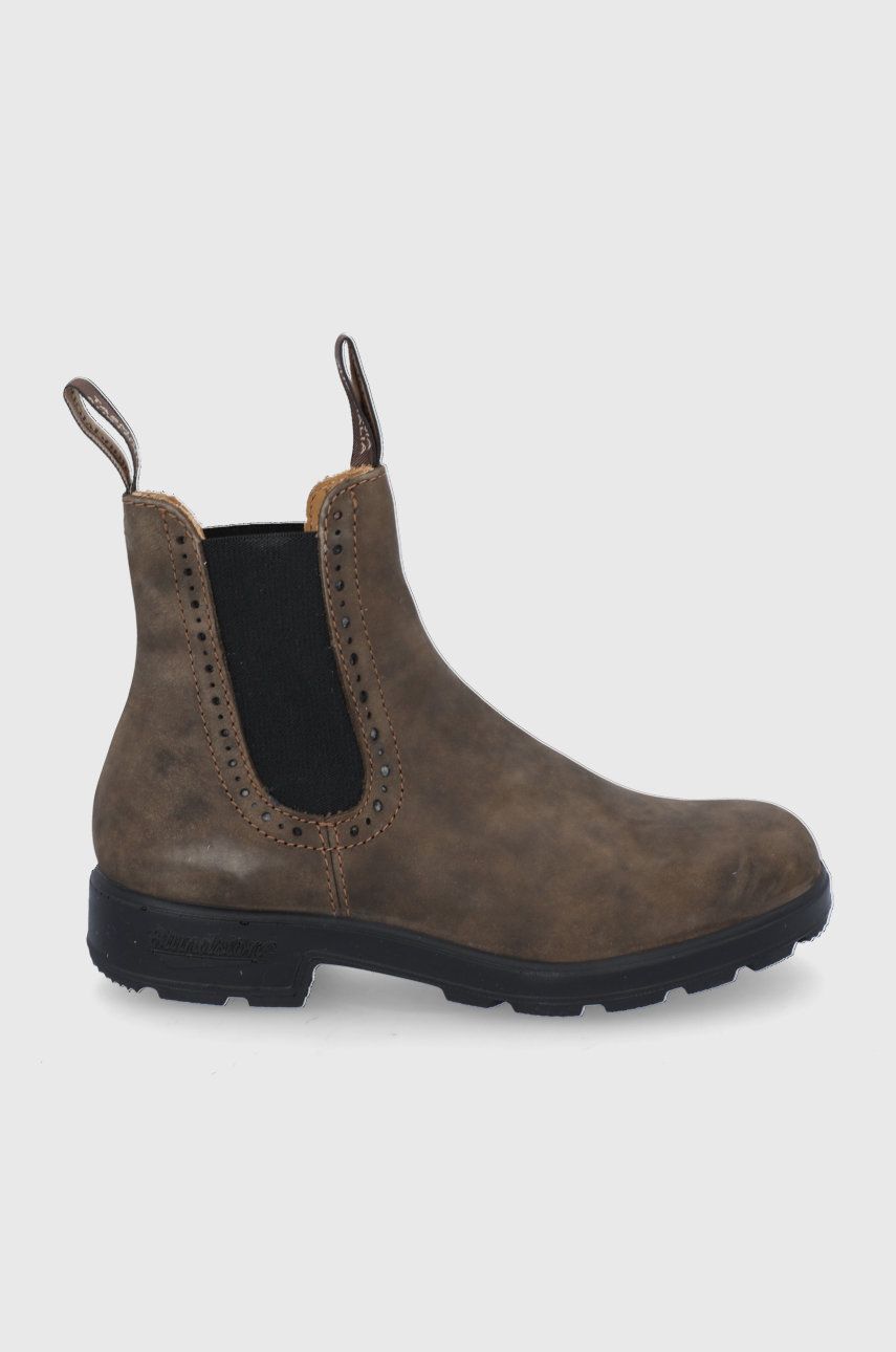 Blundstone Ghete Chelsea de piele 1351 femei, culoarea maro, cu toc plat Blundstone Ghete Chelsea de piele 1351 femei, culoarea maro, cu toc plat