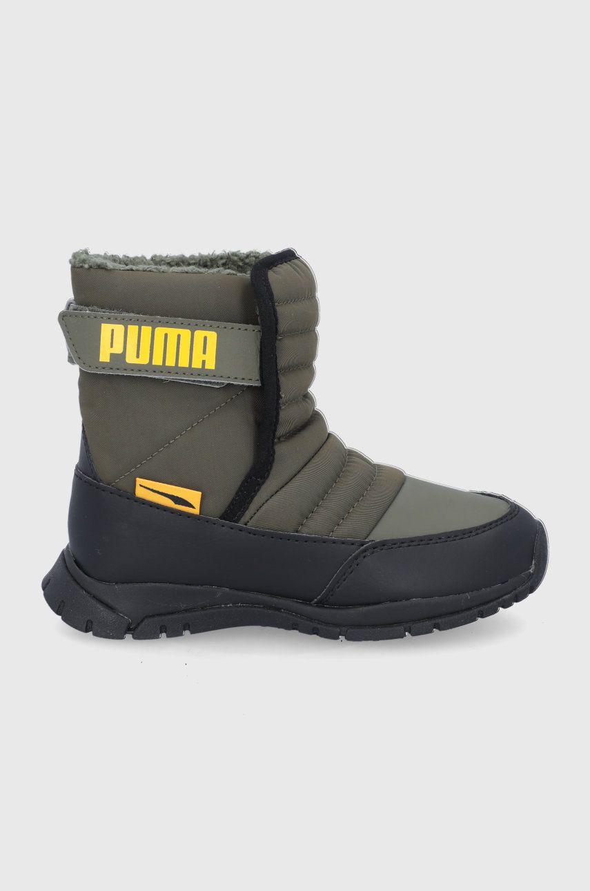 Puma cizme de iarna pentru copii Puma Nieve Boot WTR AC PS culoarea verde Puma cizme de iarna pentru copii Puma Nieve Boot WTR AC PS culoarea verde