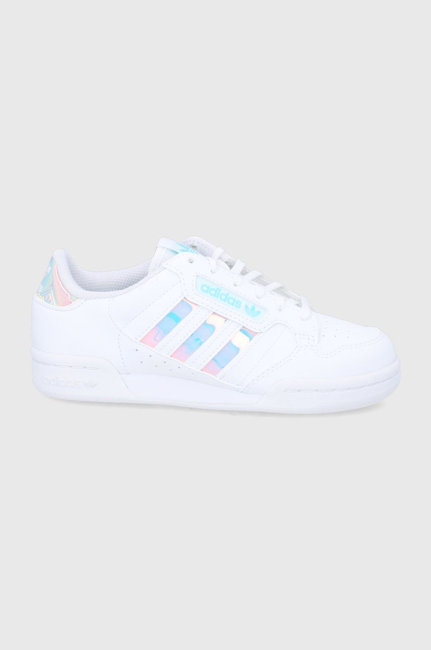 adidas Originals sneakers copii Continental 80 Stripes GZ3255 culoarea alb adidas Originals sneakers copii Continental 80 Stripes GZ3255 culoarea alb