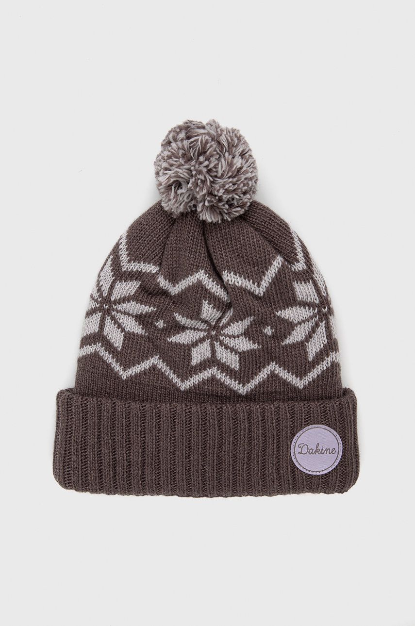 Dakine Căciulă din amestec de lână culoarea maro, din tricot gros Dakine Căciulă din amestec de lână culoarea maro, din tricot gros