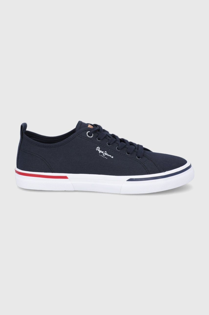 Pepe Jeans tenisi Kenton Smart 22 barbati, culoarea albastru marin Pepe Jeans tenisi Kenton Smart 22 barbati, culoarea albastru marin