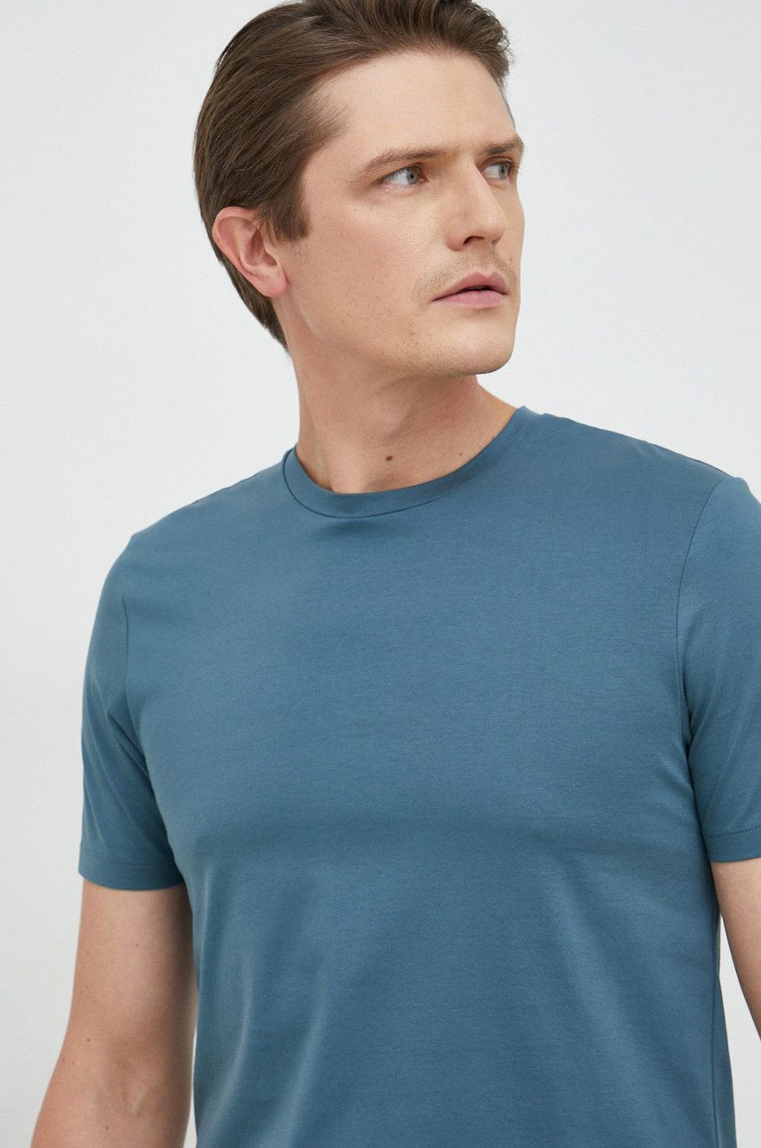BOSS tricou din bumbac bărbați, culoarea bleumarin, uni 50468395 BOSS tricou din bumbac bărbați, culoarea bleumarin, uni 50468395