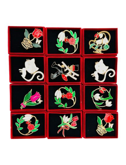 Pachet Avantajos En-gros Brosa Martisor in cutie rosie cu fereastra 8.5×6.5×2.5cm Pachet Avantajos En-gros Brosa Martisor in cutie rosie cu fereastra 8.5×6.5×2.5cm