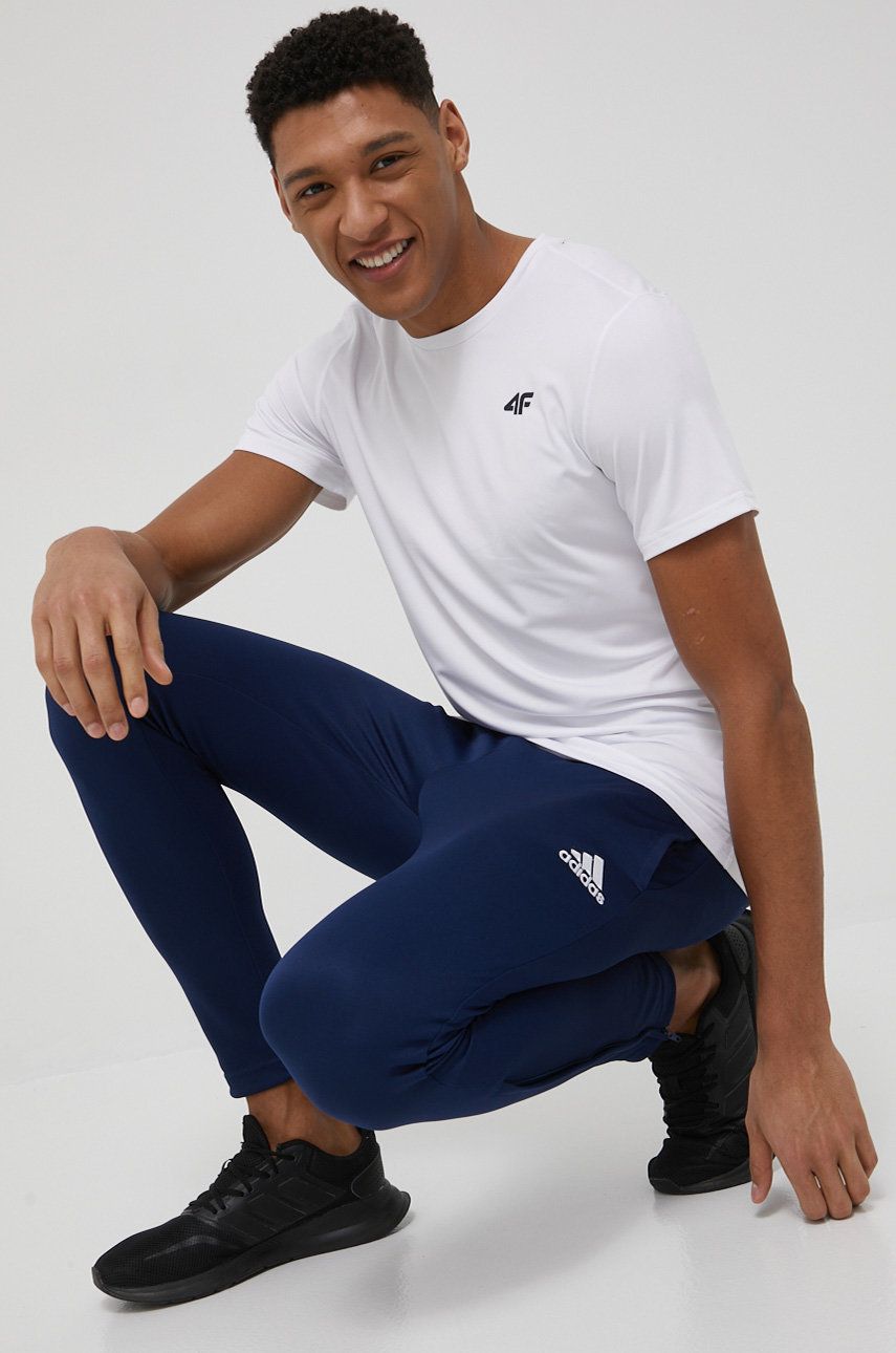 adidas Performance pantaloni HC0333 barbati, culoarea albastru marin, drept adidas Performance pantaloni HC0333 barbati, culoarea albastru marin, drept