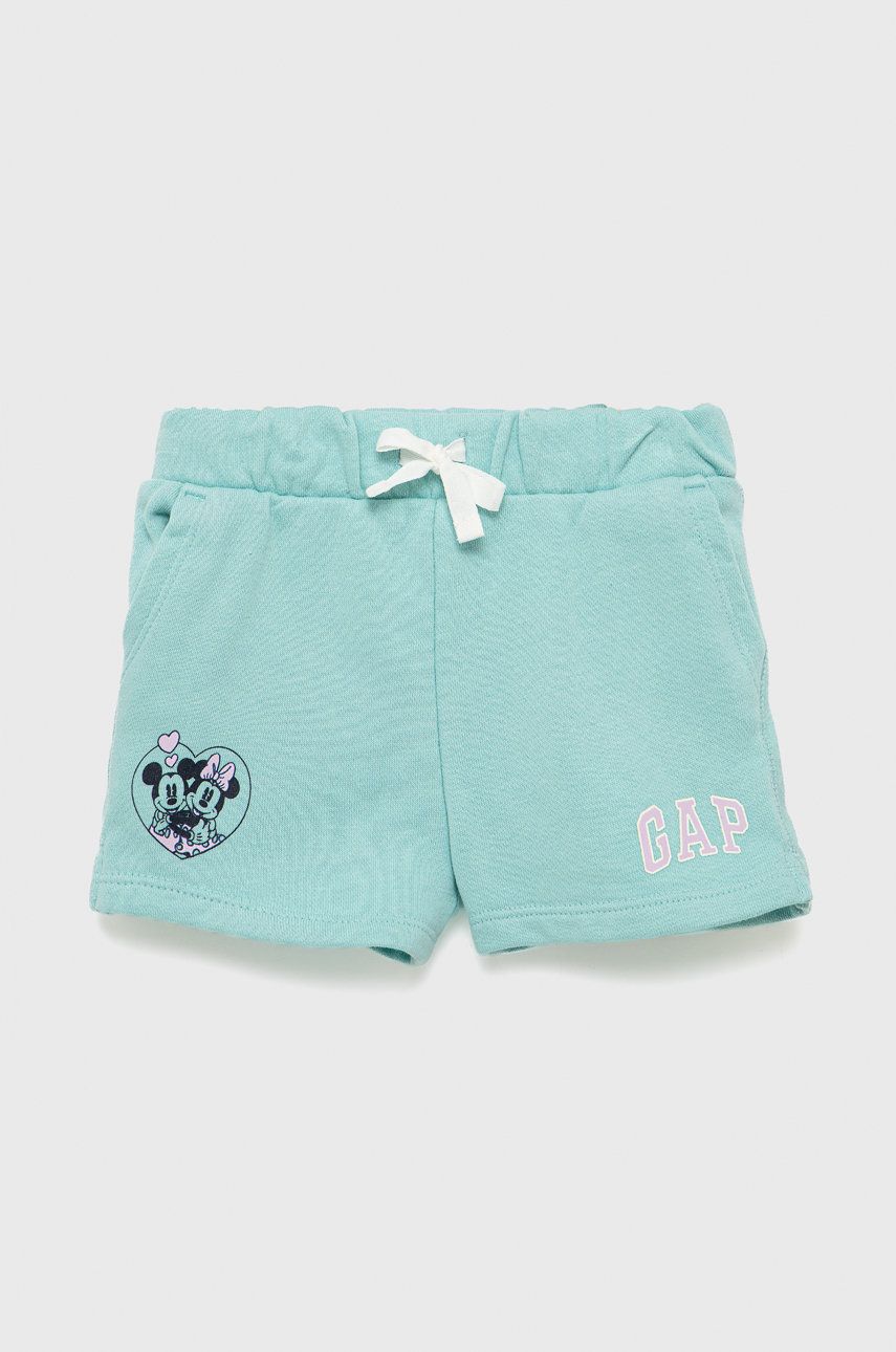 GAP pantaloni scurti copii culoarea turcoaz, cu imprimeu GAP pantaloni scurti copii culoarea turcoaz, cu imprimeu