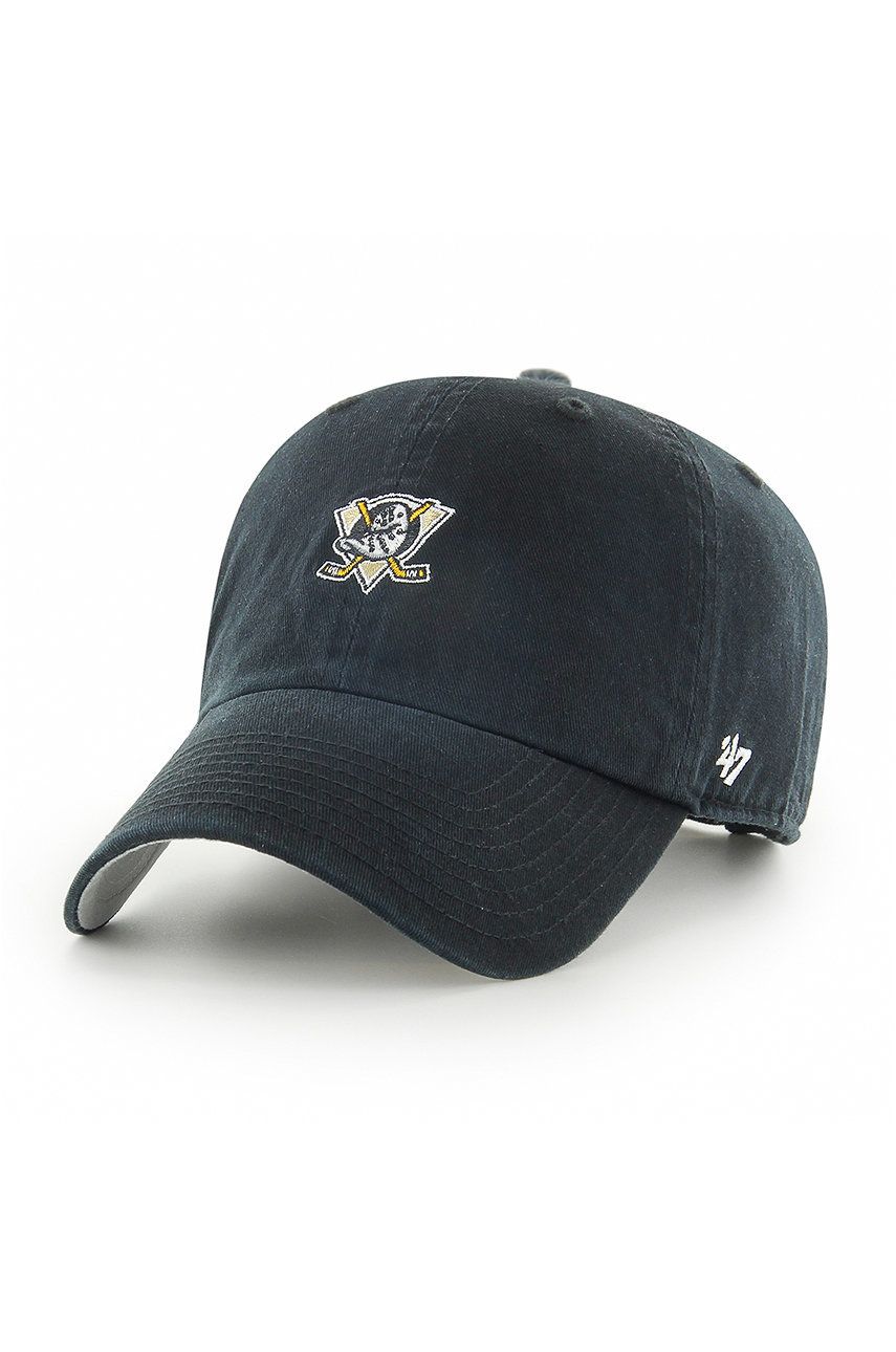 47brand șapcă Anaheim Ducks culoarea negru, cu imprimeu 47brand șapcă Anaheim Ducks culoarea negru, cu imprimeu