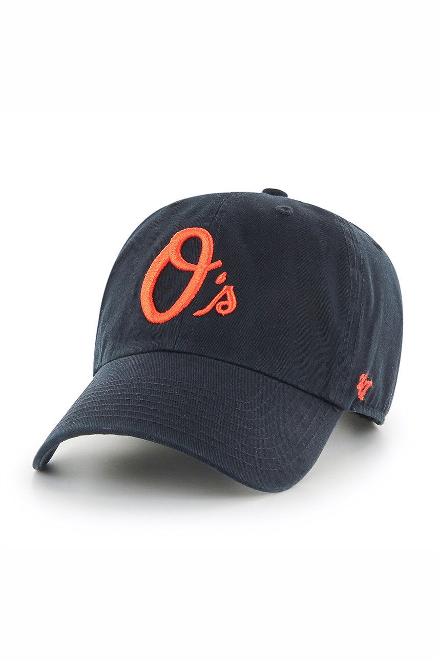 47brand șapcă Baltimore Orioles culoarea negru, cu imprimeu 47brand șapcă Baltimore Orioles culoarea negru, cu imprimeu