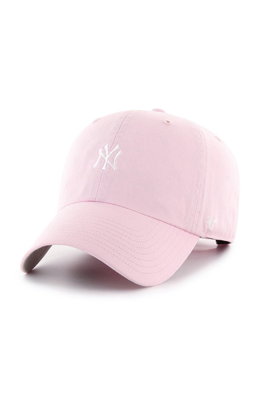 47brand șapcă New York Yankees culoarea roz, cu imprimeu 47brand șapcă New York Yankees culoarea roz, cu imprimeu
