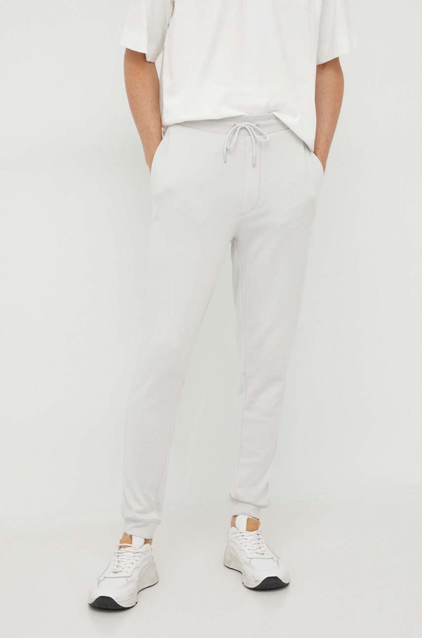 BOSS pantaloni de trening din bumbac CASUAL culoarea gri, uni 50468448 BOSS pantaloni de trening din bumbac CASUAL culoarea gri, uni 50468448