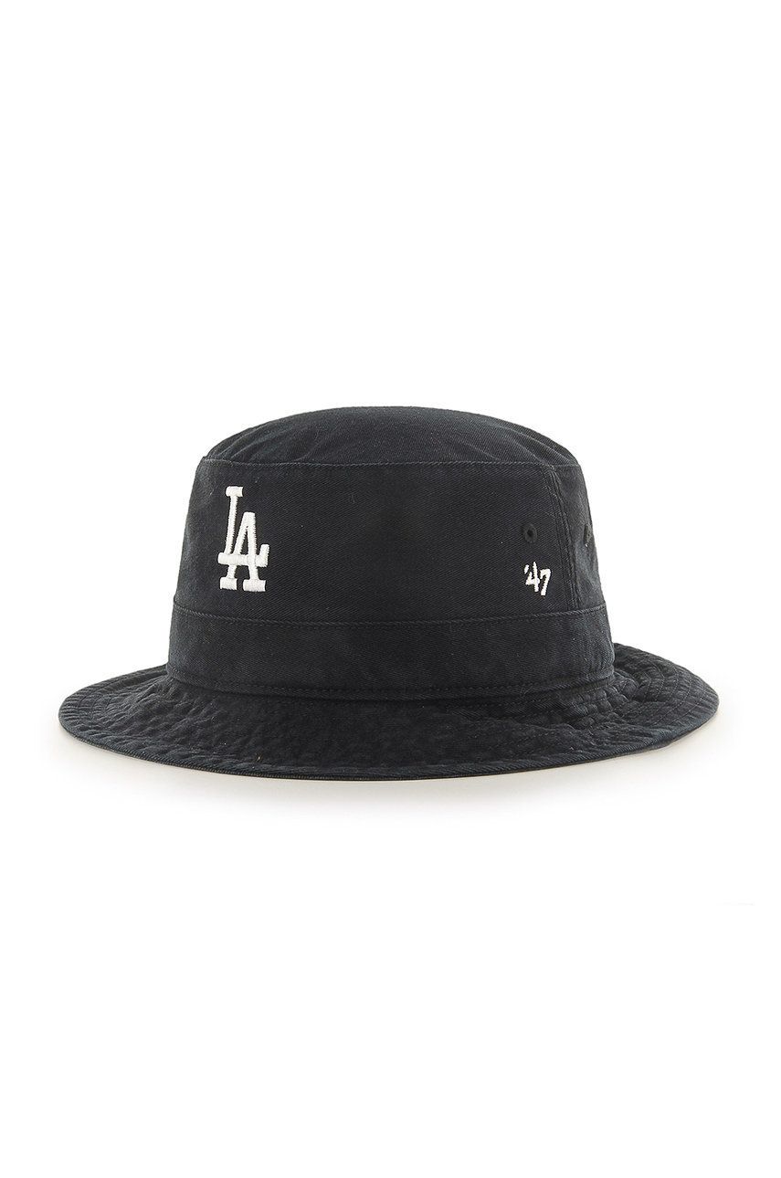 47brand palarie Los Angeles Dodgers culoarea negru, bumbac 47brand palarie Los Angeles Dodgers culoarea negru, bumbac