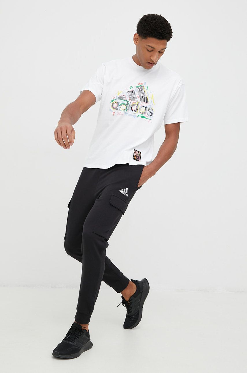 adidas Performance pantaloni de trening bărbați, culoarea negru, uni HL2226 adidas Performance pantaloni de trening bărbați, culoarea negru, uni HL2226