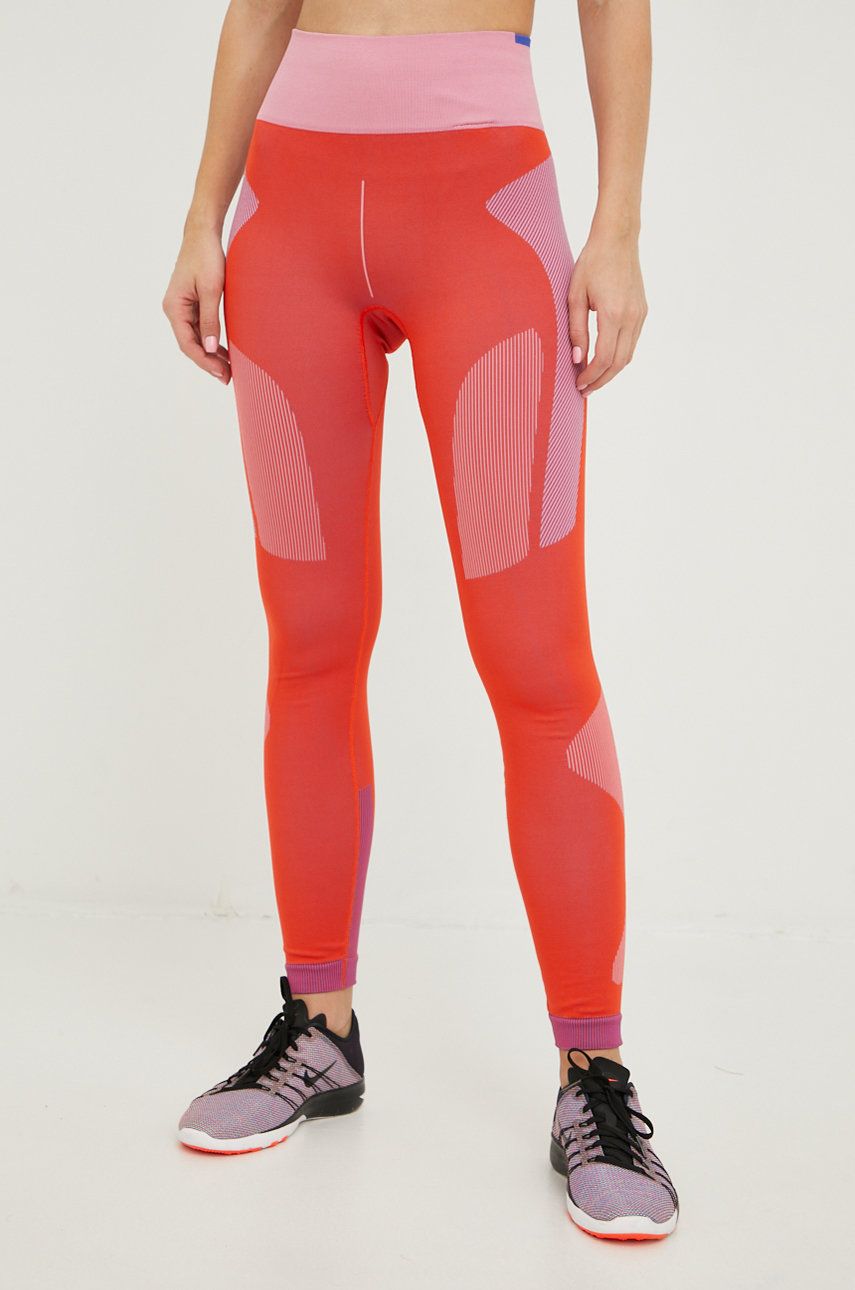 adidas by Stella McCartney leggins de antrenament femei, culoarea portocaliu, modelator adidas by Stella McCartney leggins de antrenament femei, culoarea portocaliu, modelator