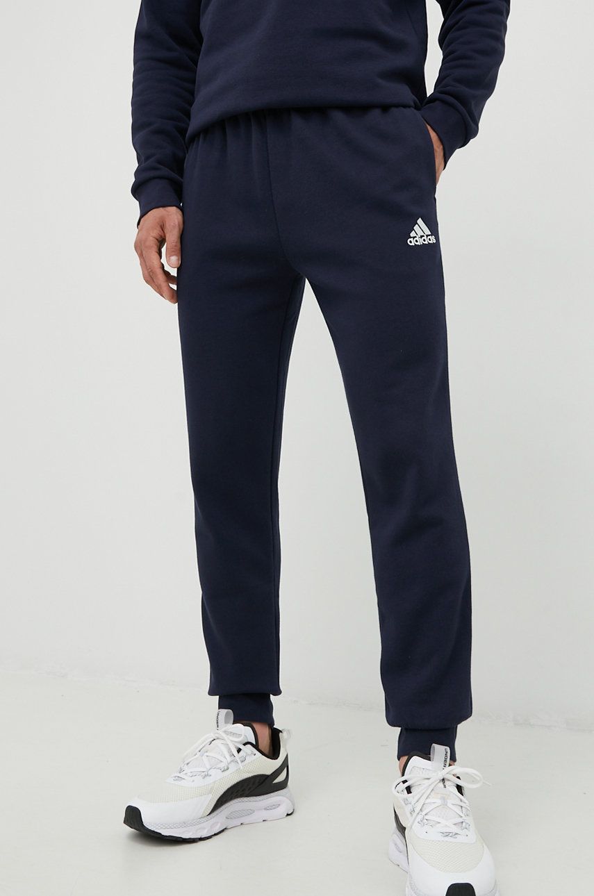 adidas pantaloni de trening barbati, culoarea albastru marin, neted adidas pantaloni de trening barbati, culoarea albastru marin, neted