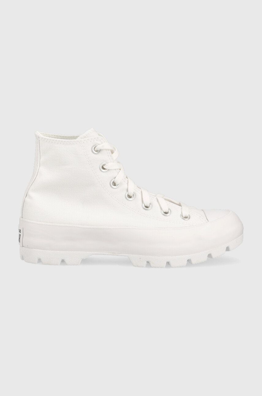 Converse tenisi Chuck Taylor All Star Lugged Hi femei, culoarea alb Converse tenisi Chuck Taylor All Star Lugged Hi femei, culoarea alb