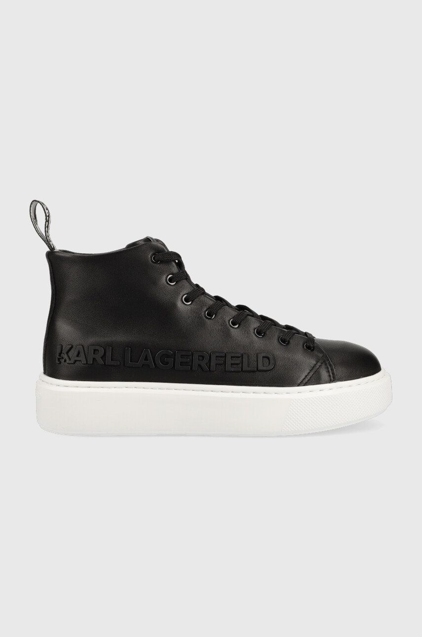 Karl Lagerfeld sneakers din piele MAXI KUP culoarea negru KL62255A Karl Lagerfeld sneakers din piele MAXI KUP culoarea negru KL62255A